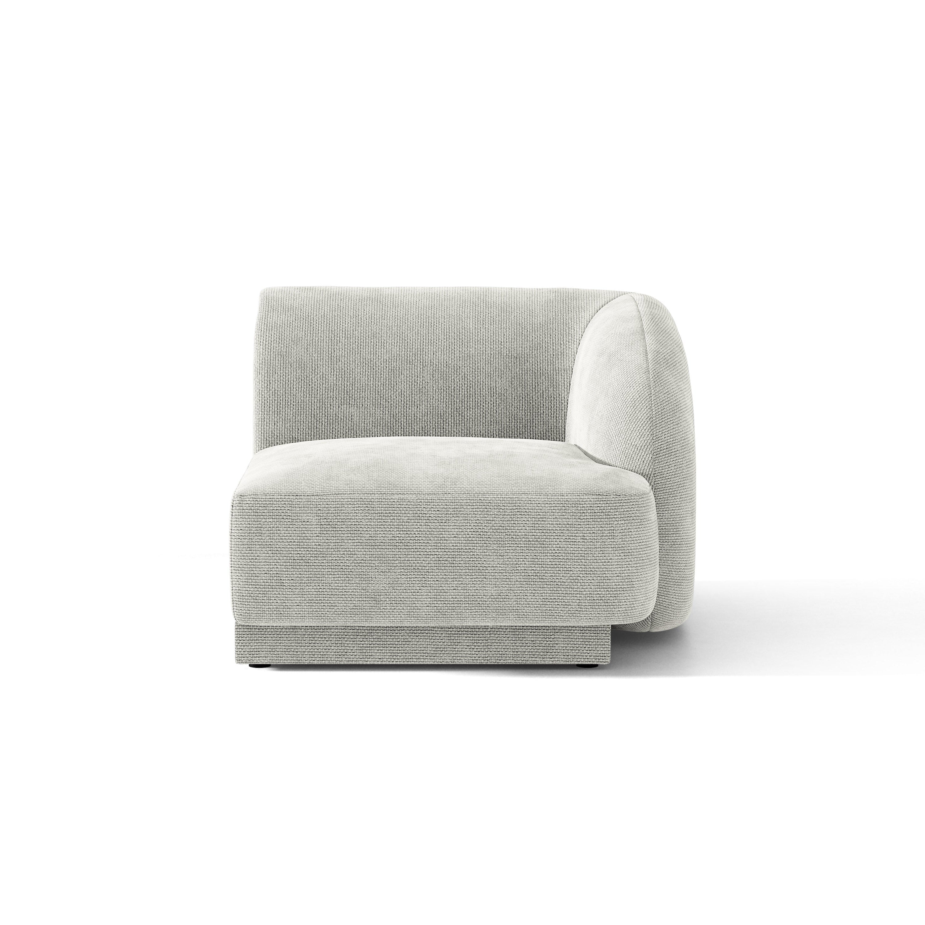 Sofa modułowa - moduł prawostronny MILEY szary szenil – Micadoni