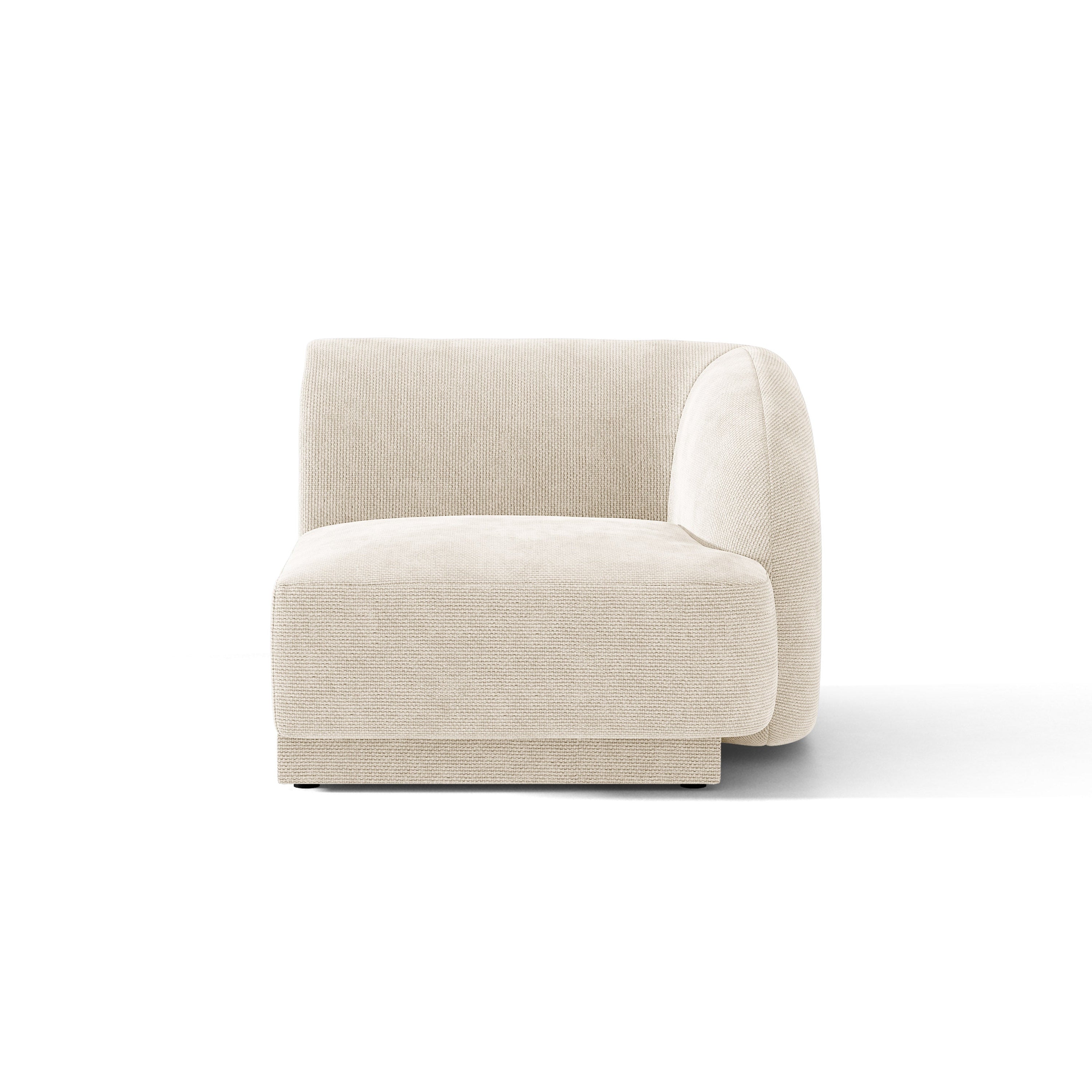 Sofa modułowa - moduł prawostronny MILEY kość słoniowa szenil – Micadoni