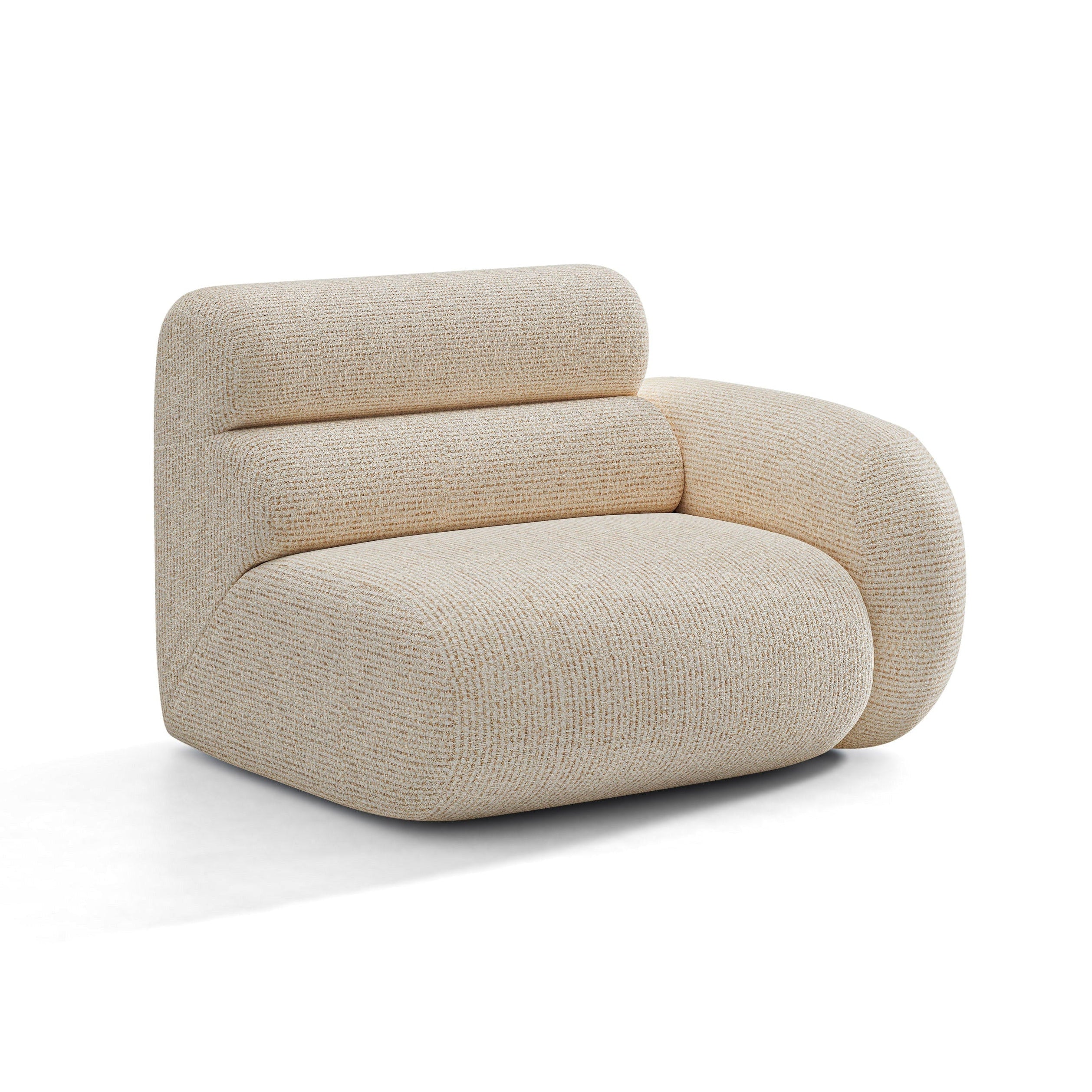 NEO Modular Sofa - Right Side Module in Beige Melange