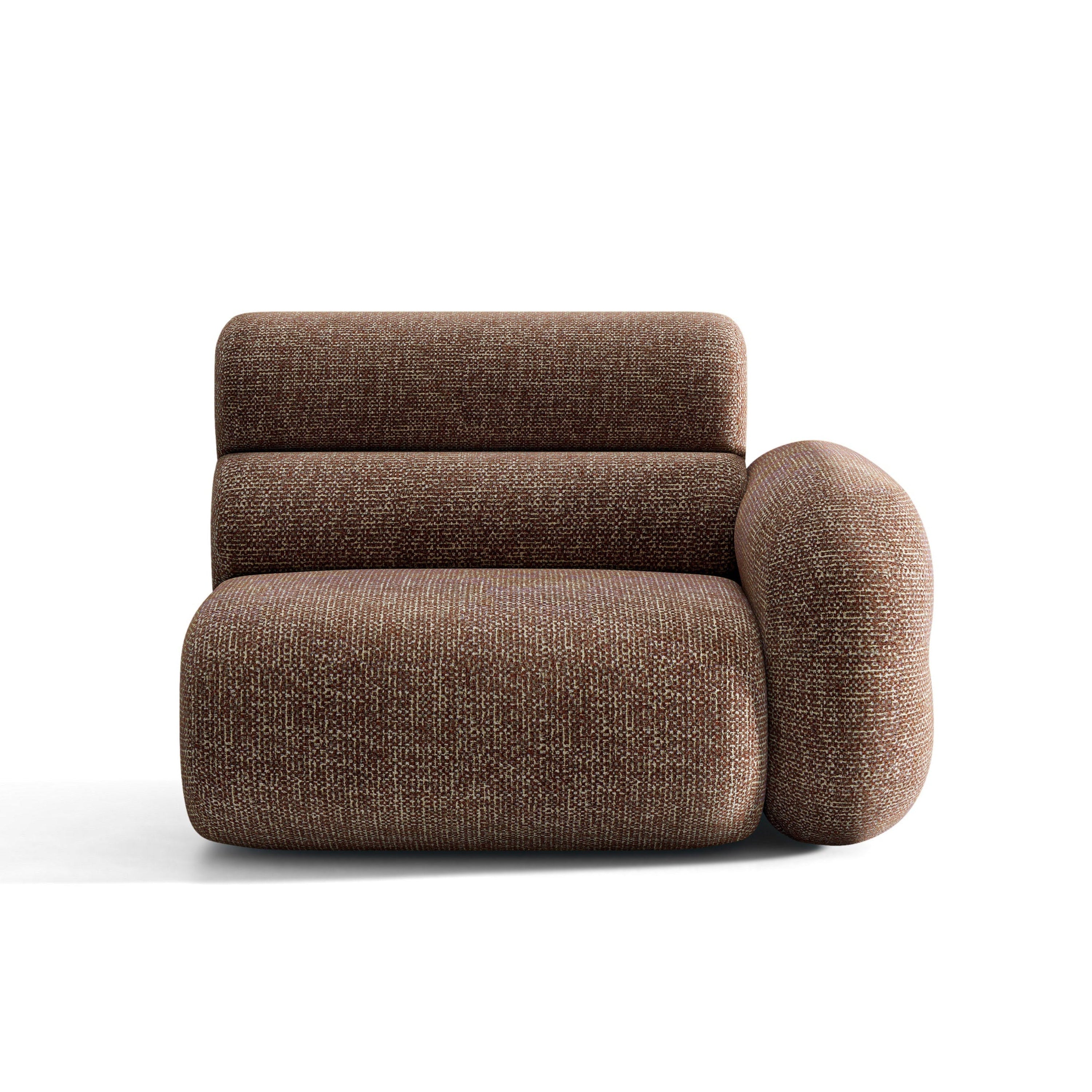 NEO Modular Sofa - Right Module in Brown Melange