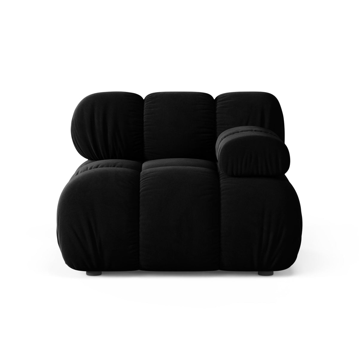 BELLIS Modular Sofa - Right Side Module in Black Velvet