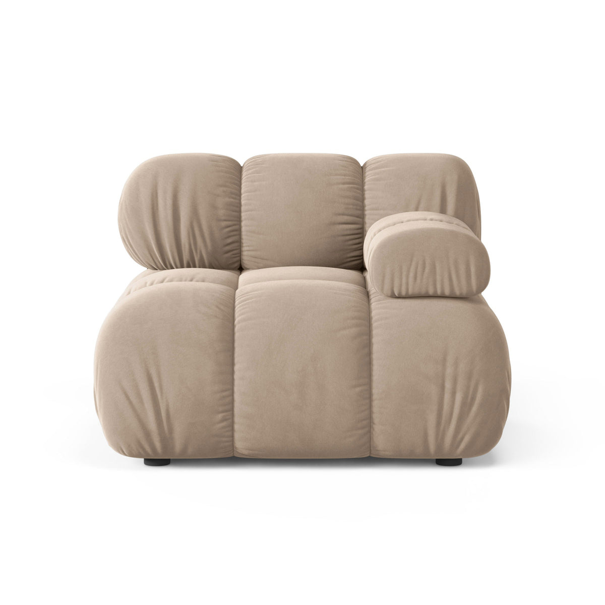 BELLIS Modular Sofa - Right-side Module in Beige Velvet
