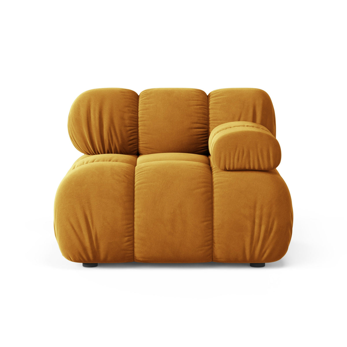 BELLIS Modular Sofa - Right-side Module in Mustard Velvet
