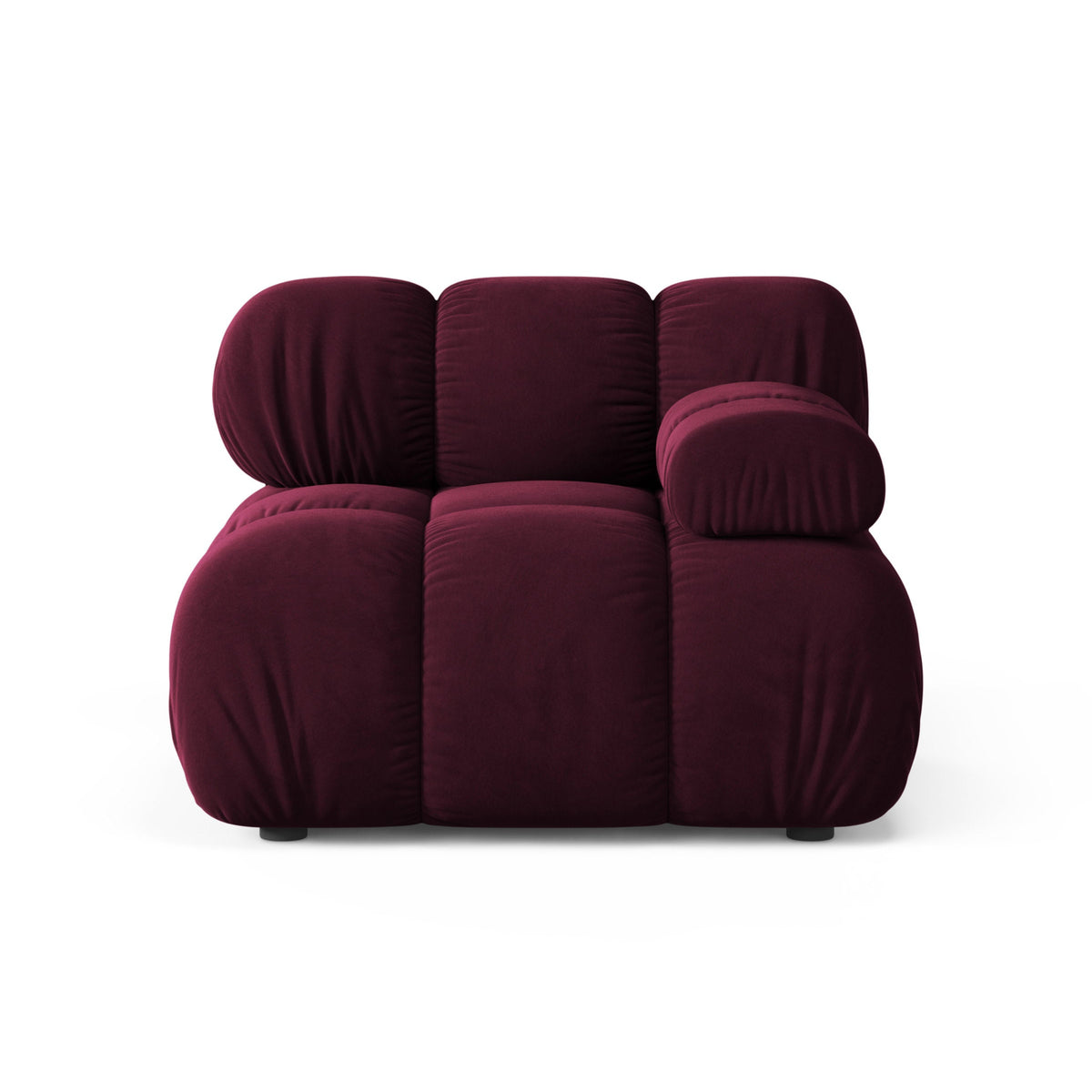 BELLIS Modular Sofa - Right-side Module in Burgundy Velvet