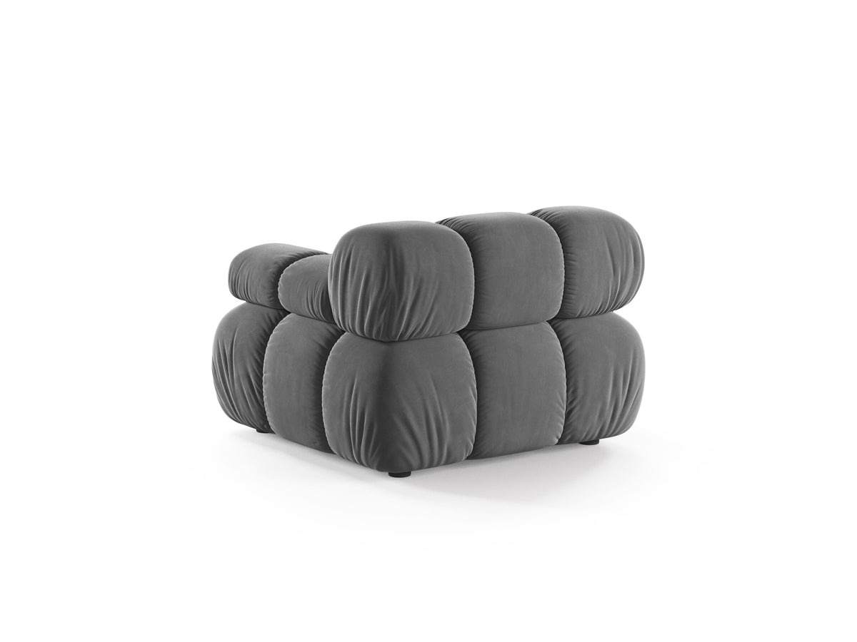 BELLIS Modular Sofa - Right Side Module in Gray Velvet