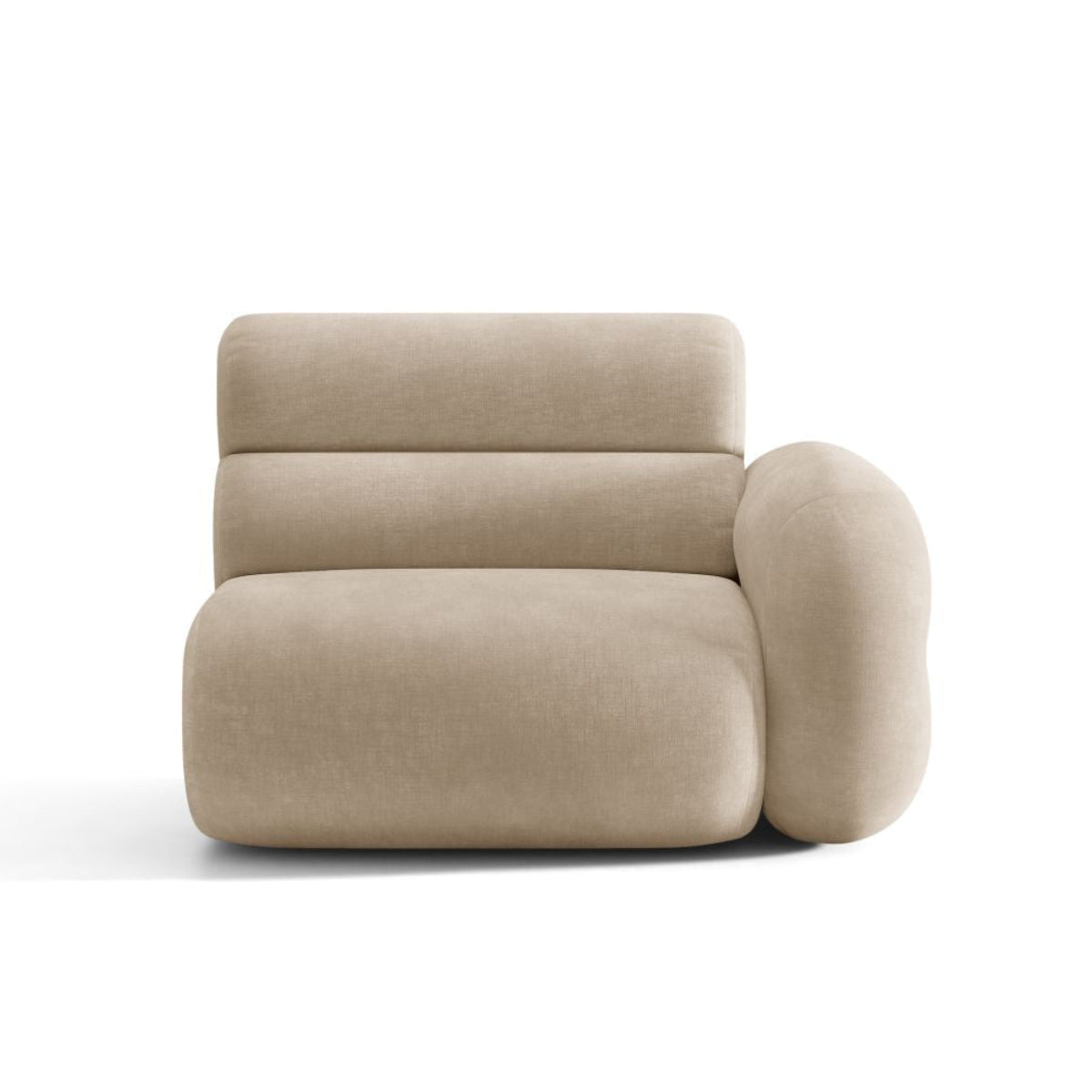 NEO Modular Sofa - Right Side Module in Beige Chenille