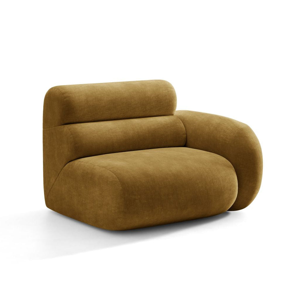 NEO Modular Sofa - Right Side Module in Mustard Chenille