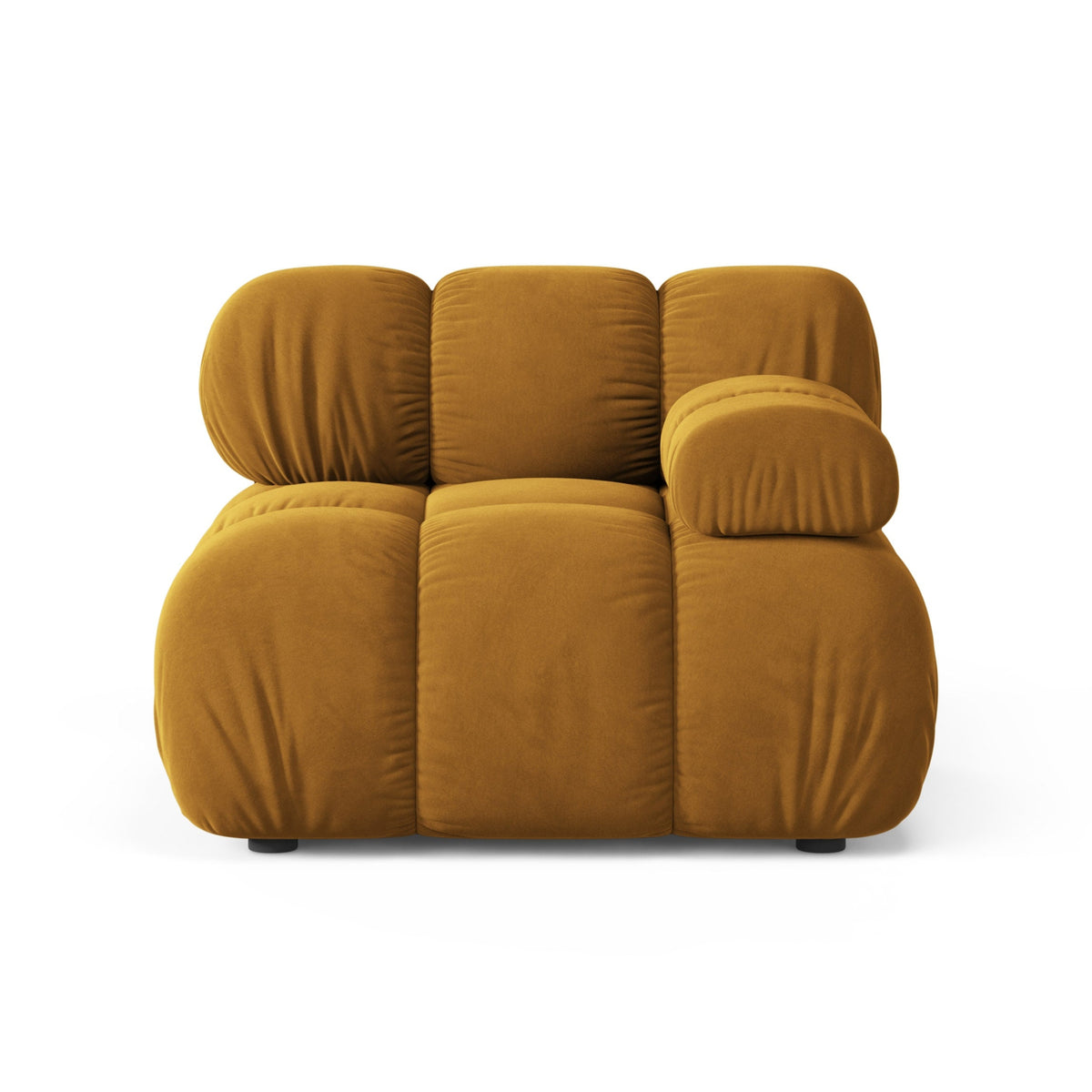 BELLIS Velvet Modular Sofa - Right-Side Mustard Module
