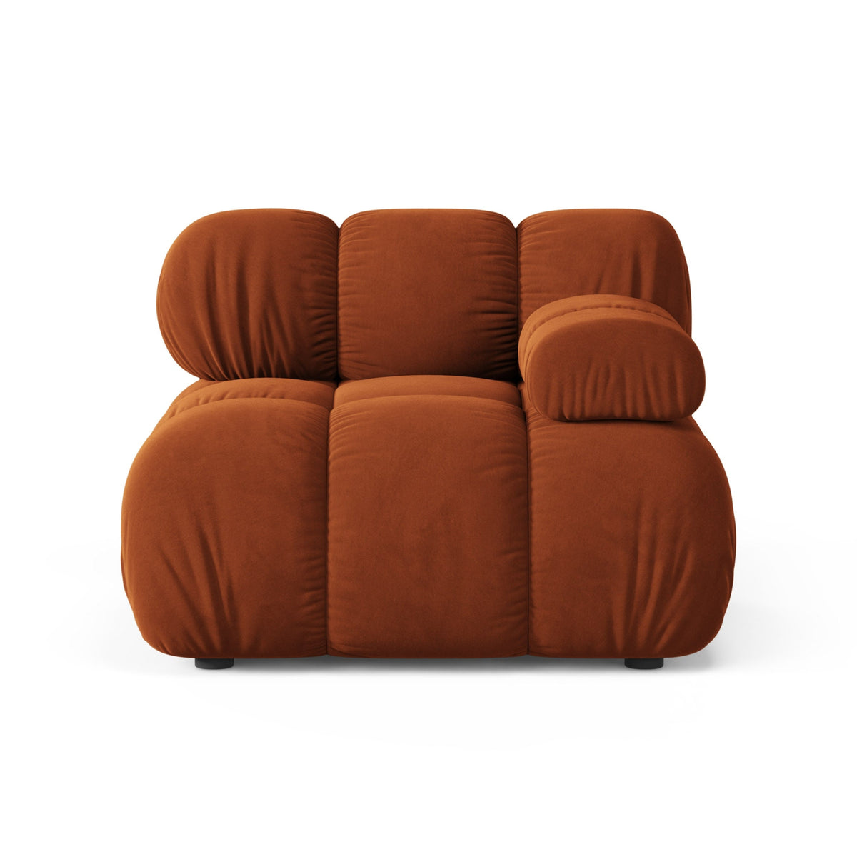 BELLIS Velvet Modular Sofa - Right-Hand Module in Brick