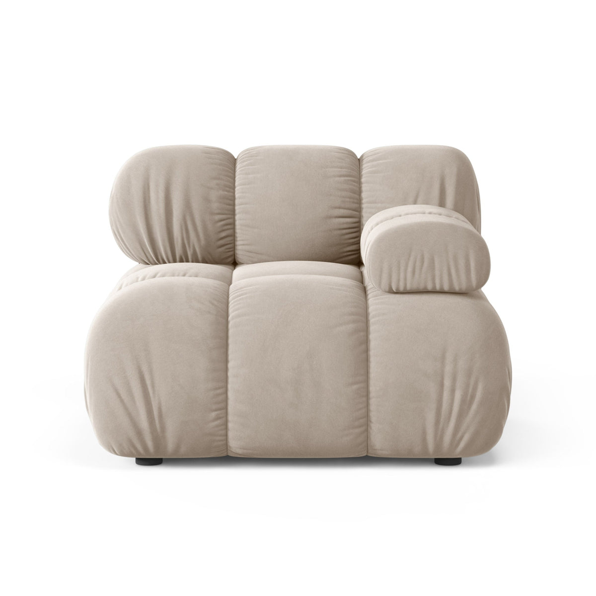 BELLIS Velvet Modular Sofa - Right Module in Beige