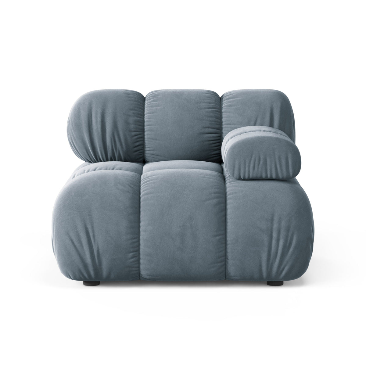 BELLIS Velvet Modular Sofa - Right Module in Blue