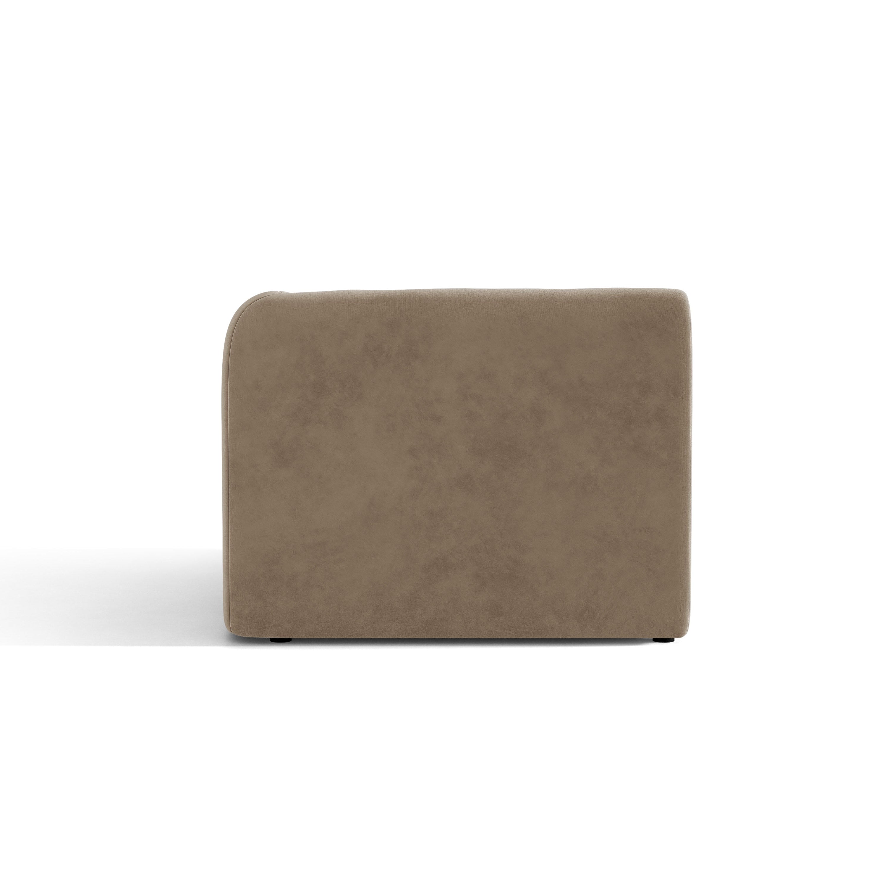 Sofa modułowa aksamitna MILEY - moduł prawostronny cappuccino – welur