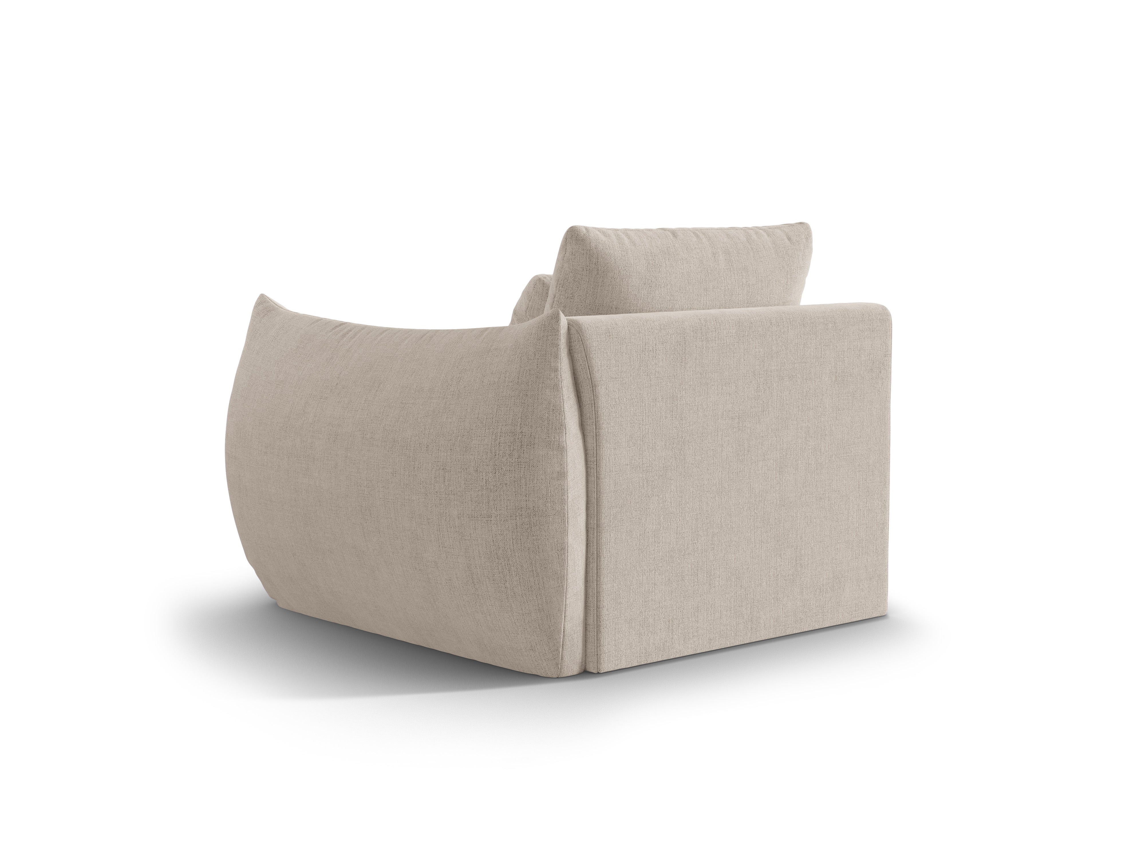 Sofa modułowa BLOOM - element prawostronny ciemnobeżowy szenil