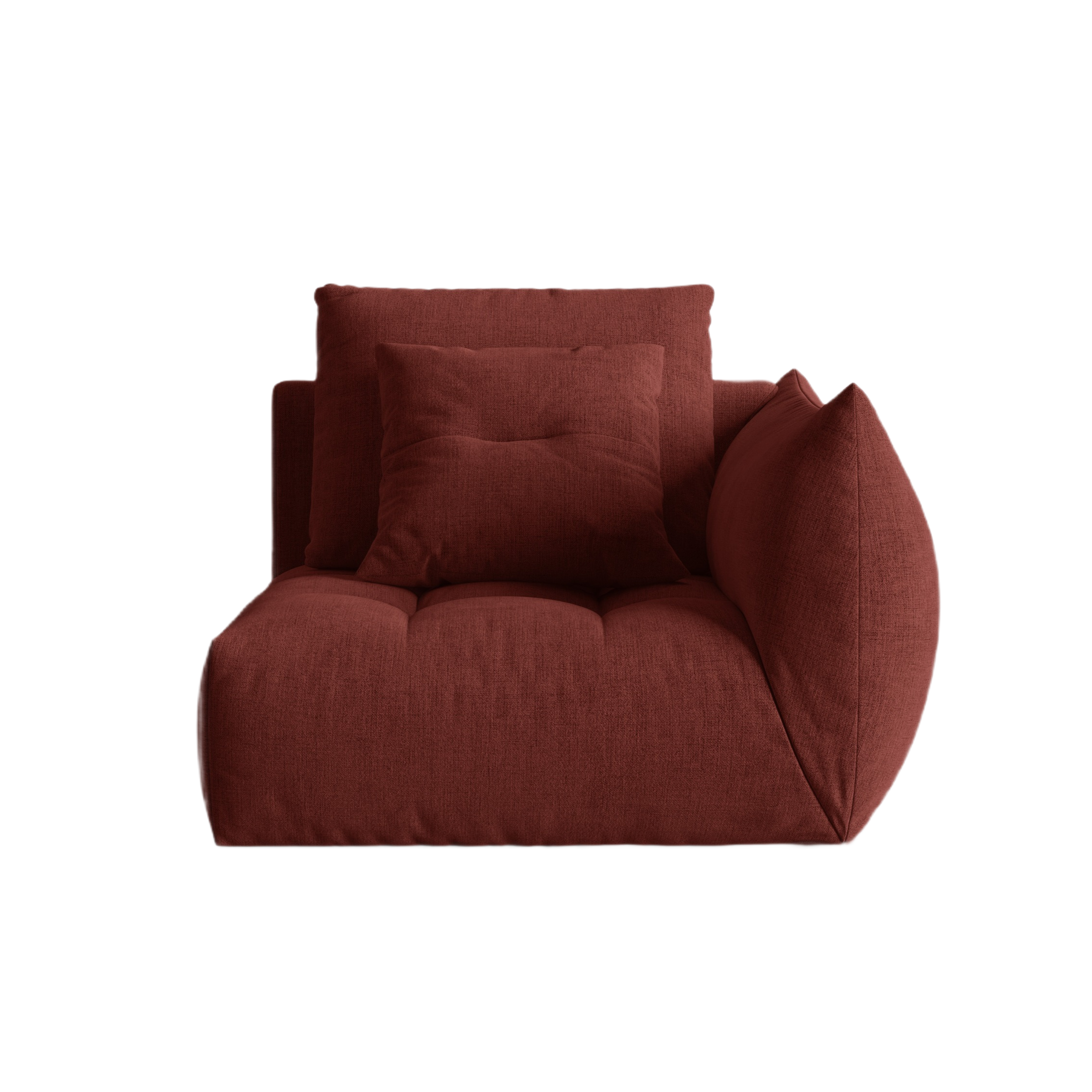 Sofa modułowa BLOOM - element prawostronny czerwony szenil