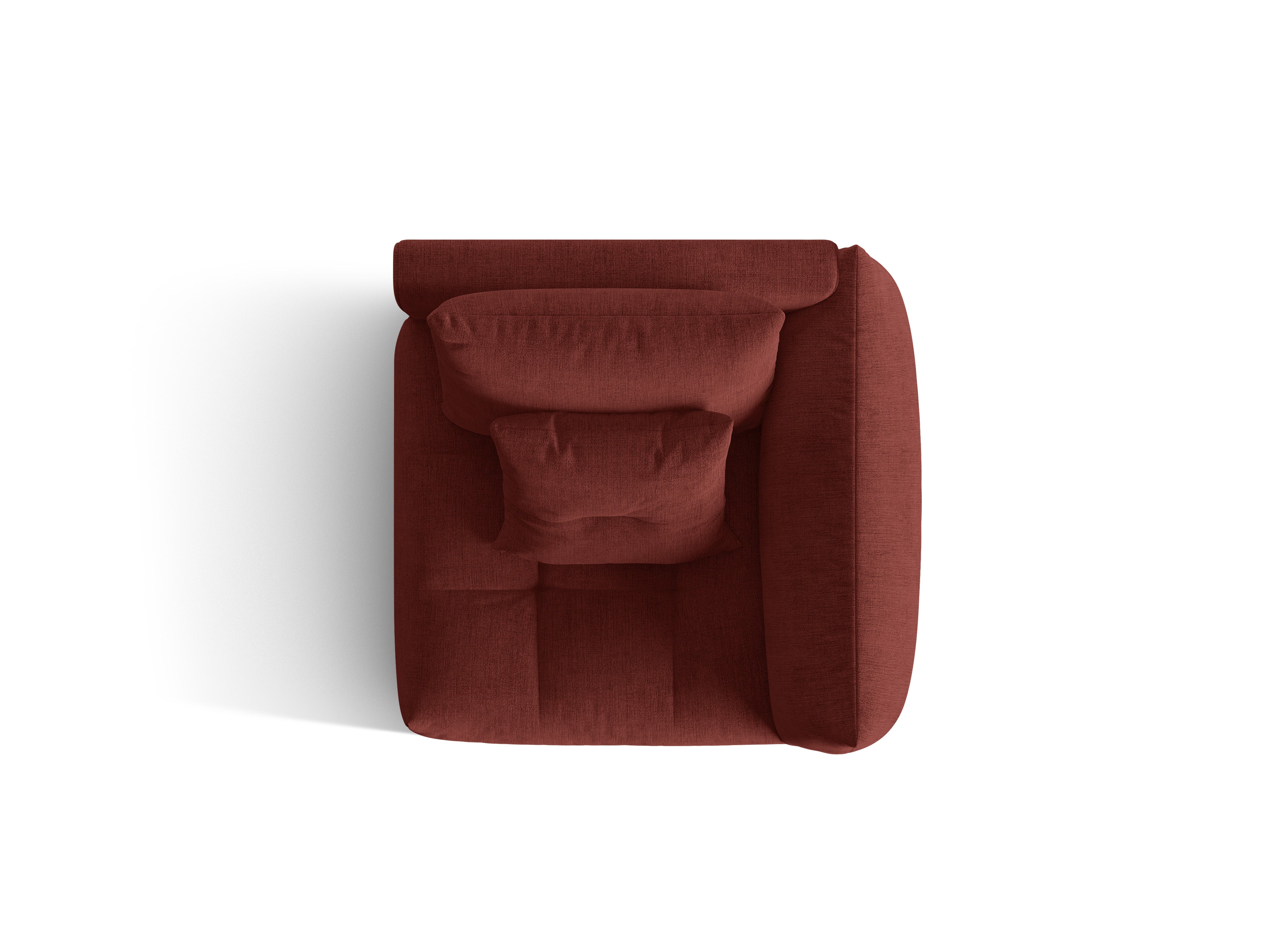 Sofa modułowa BLOOM - element prawostronny czerwony szenil