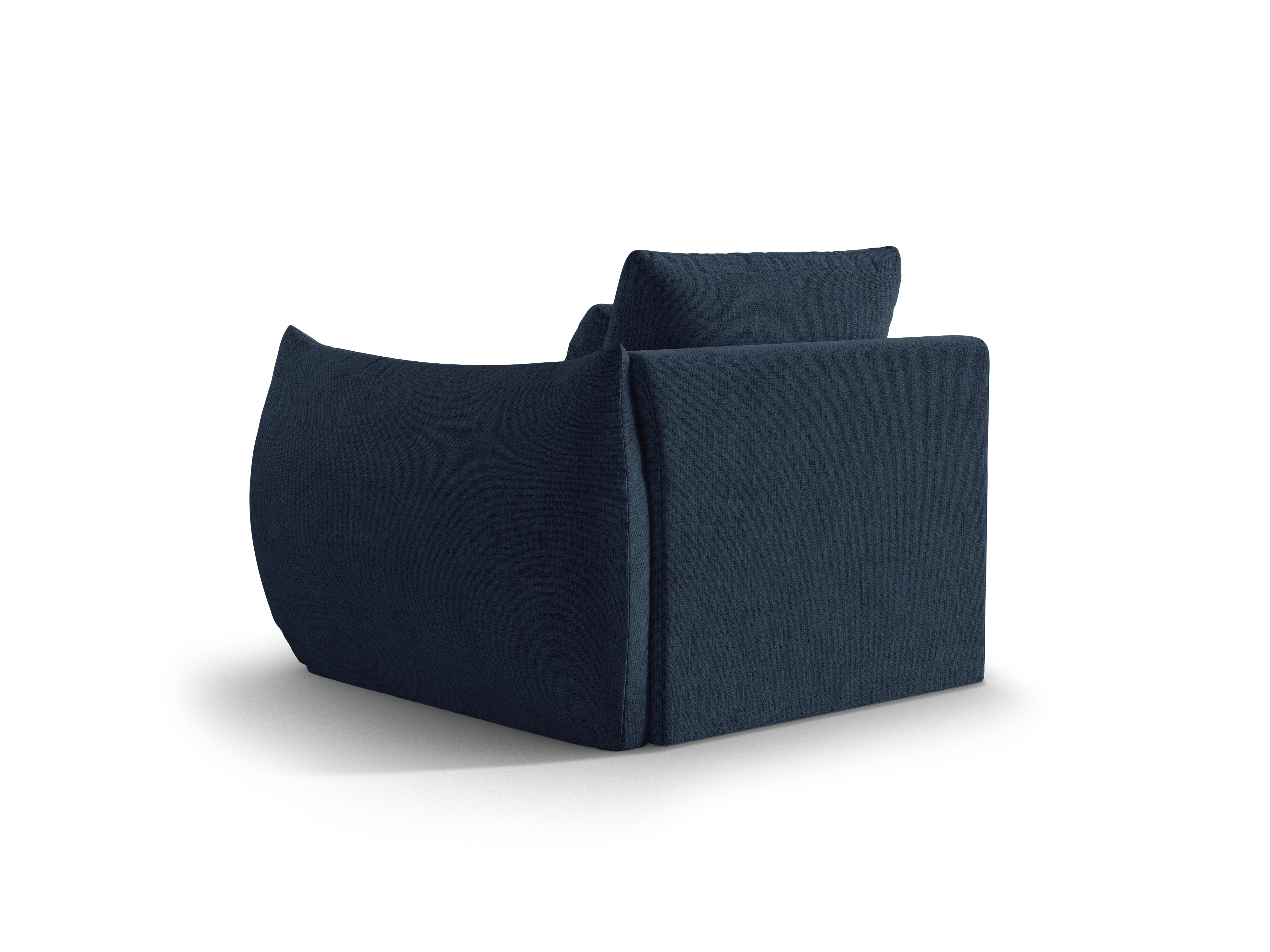 Sofa modułowa BLOOM - element prawostronny ciemnoniebieski szenil
