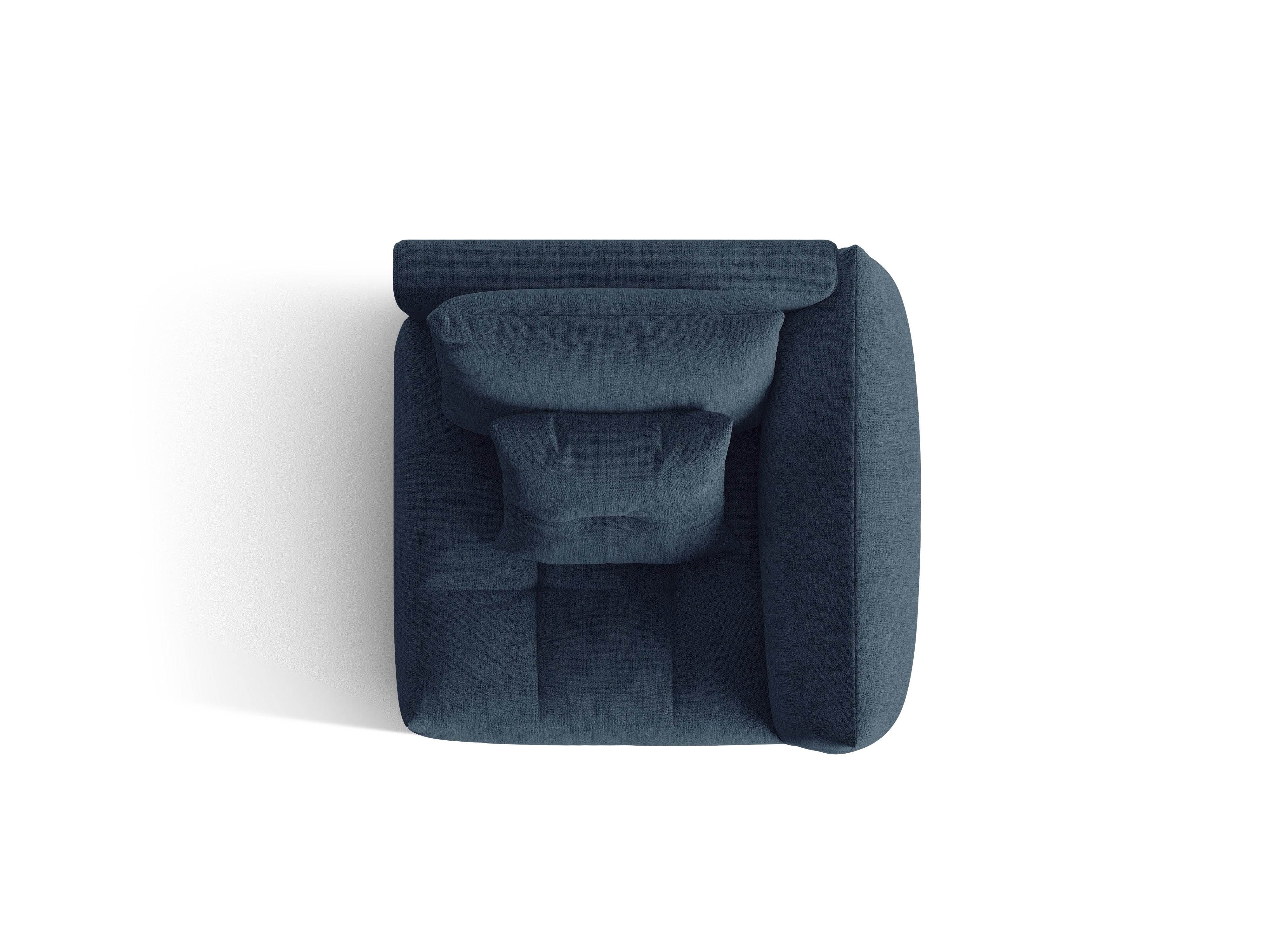 Sofa modułowa BLOOM - element prawostronny ciemnoniebieski szenil