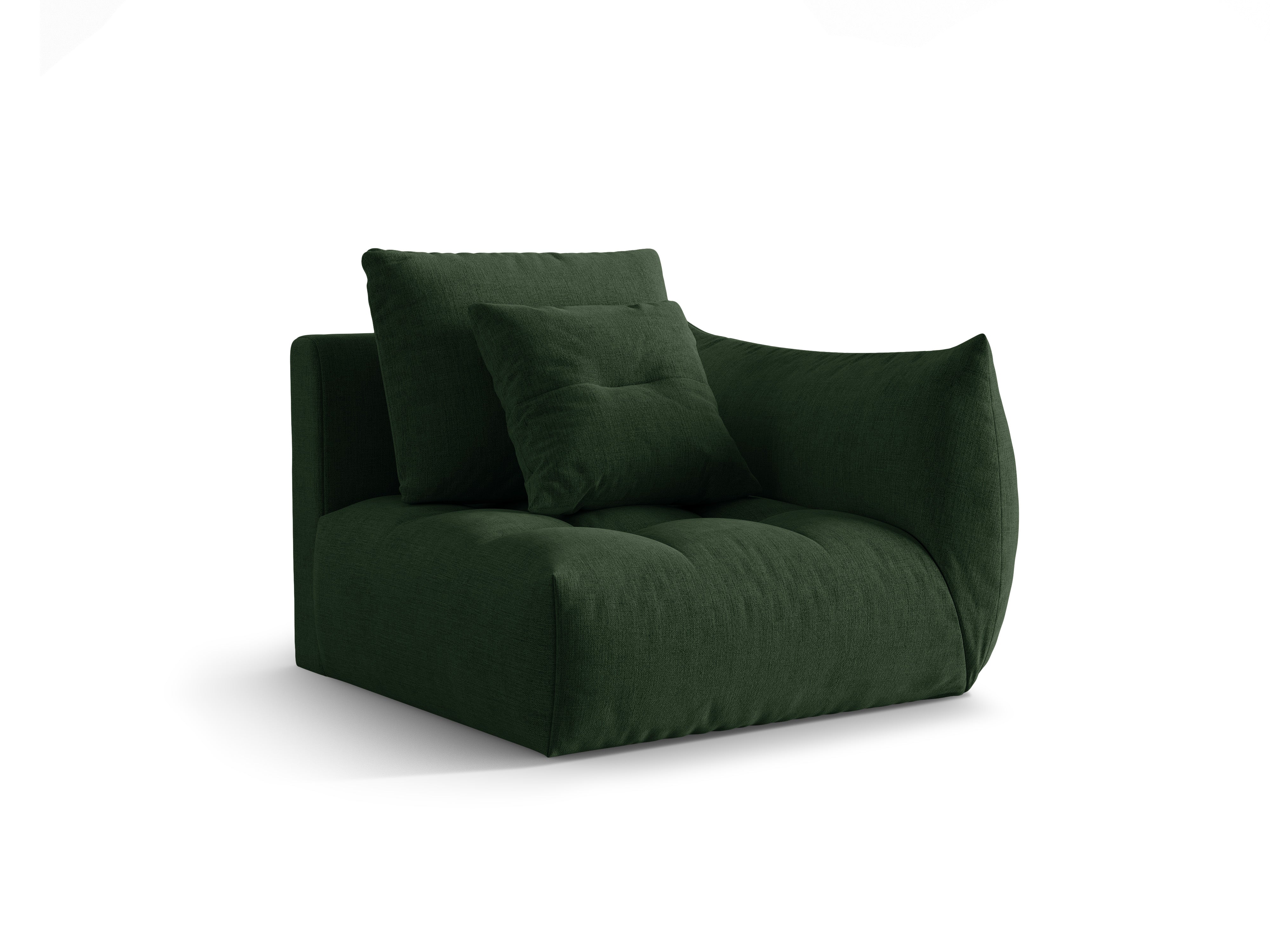 Sofa modułowa BLOOM - element prawostronny zielony szenil