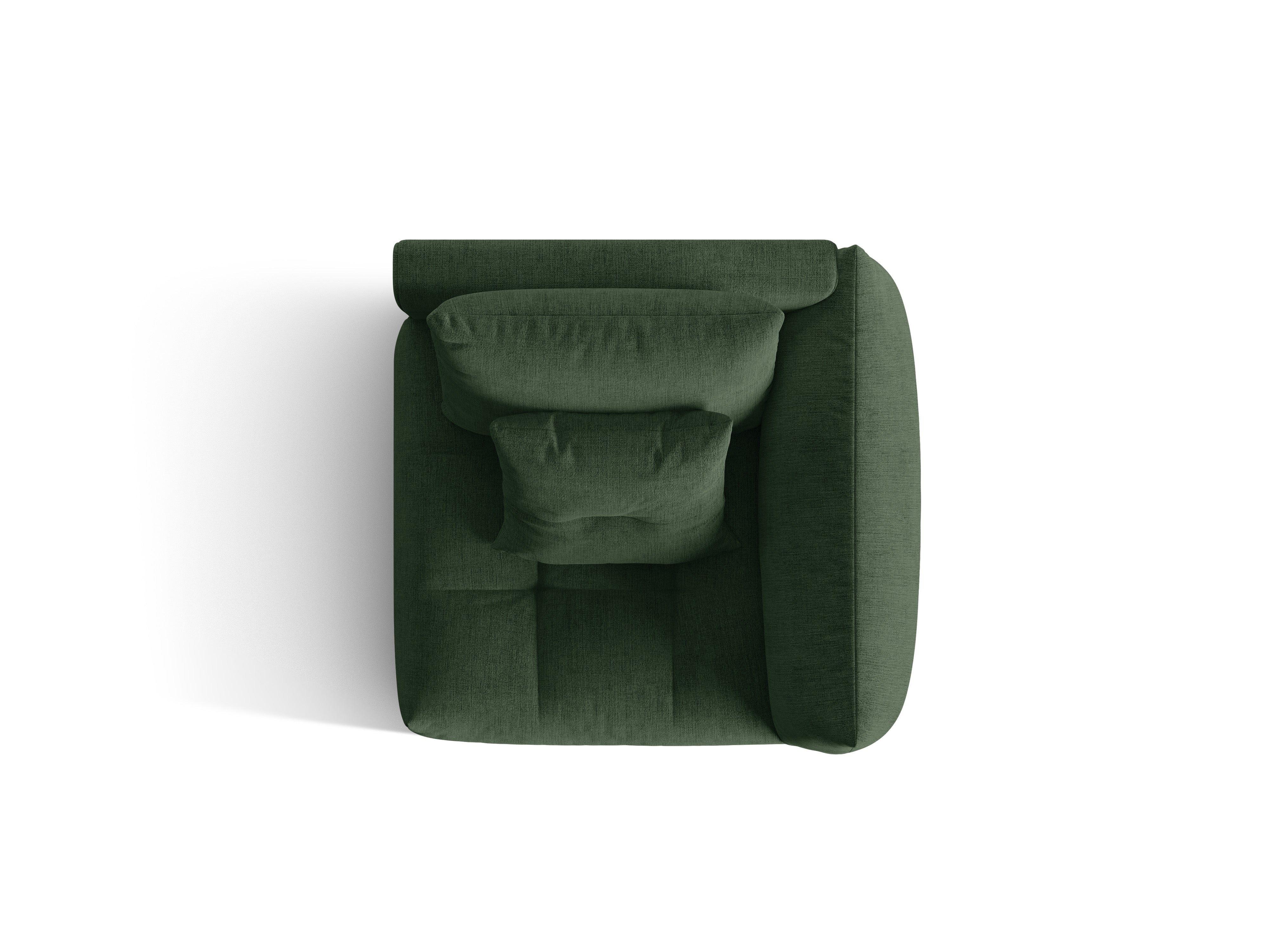 Sofa modułowa BLOOM - element prawostronny zielony szenil
