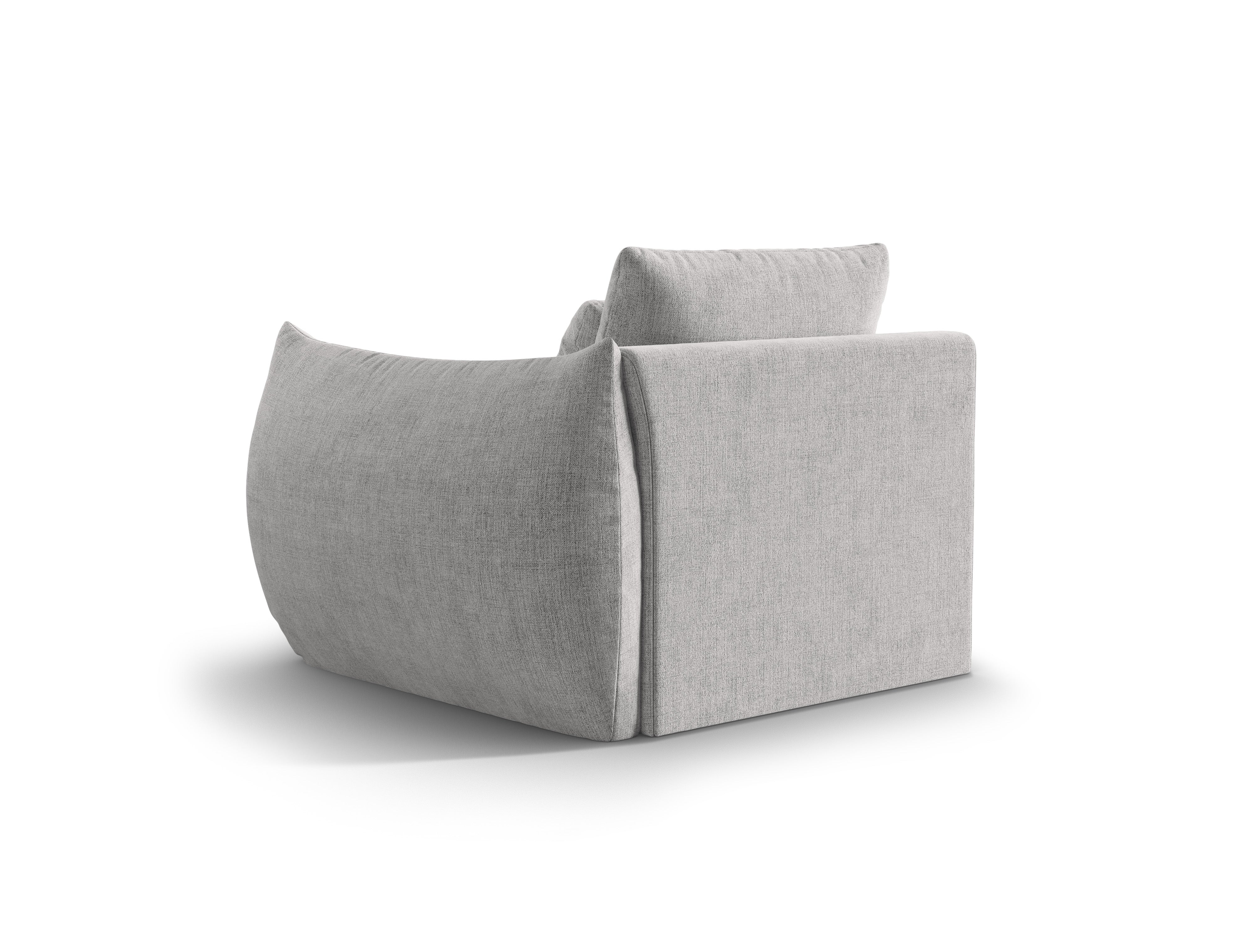 Sofa modułowa BLOOM - element prawostronny srebrny szenil