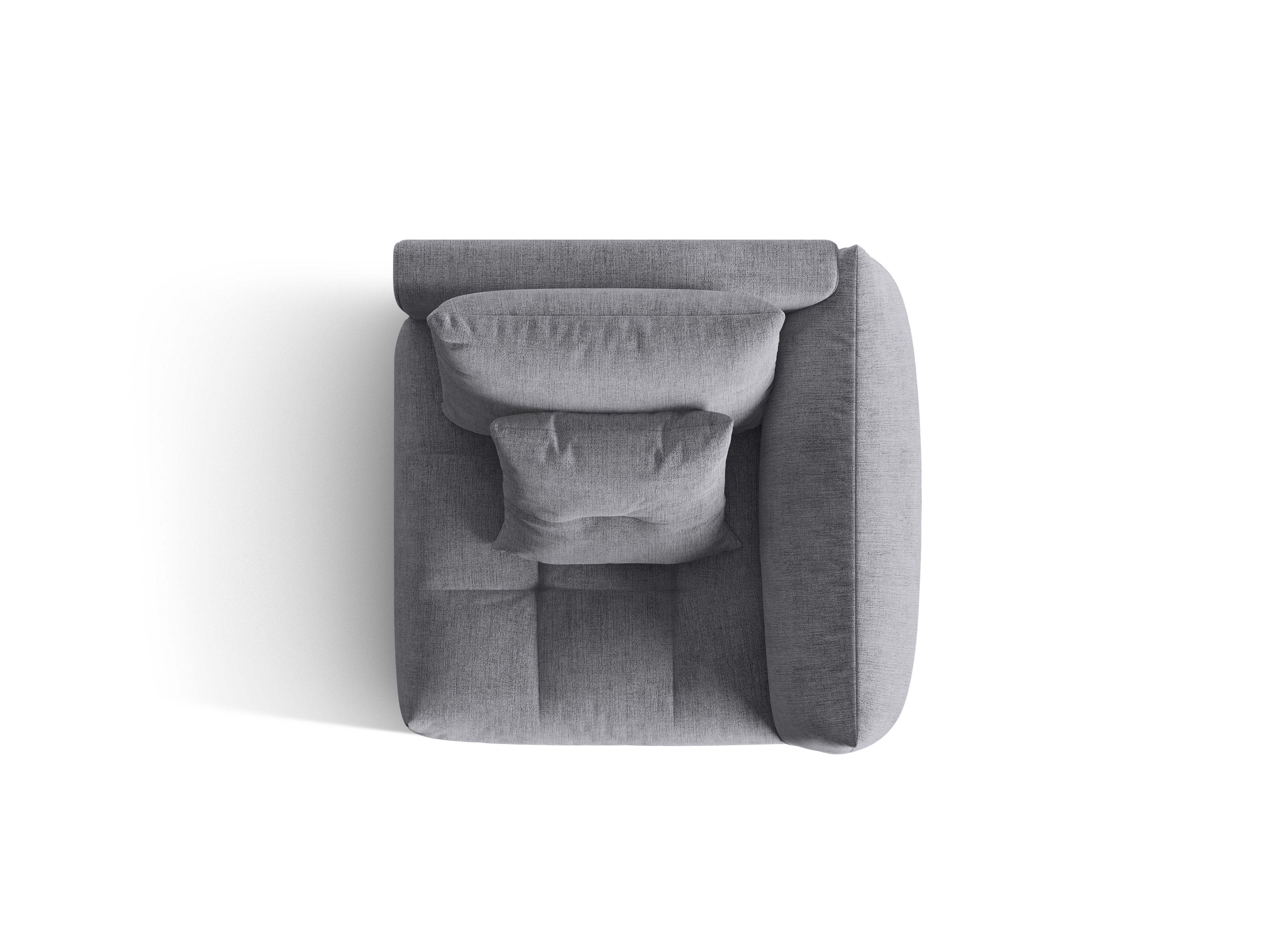 Sofa modułowa BLOOM - element prawostronny szary szenil