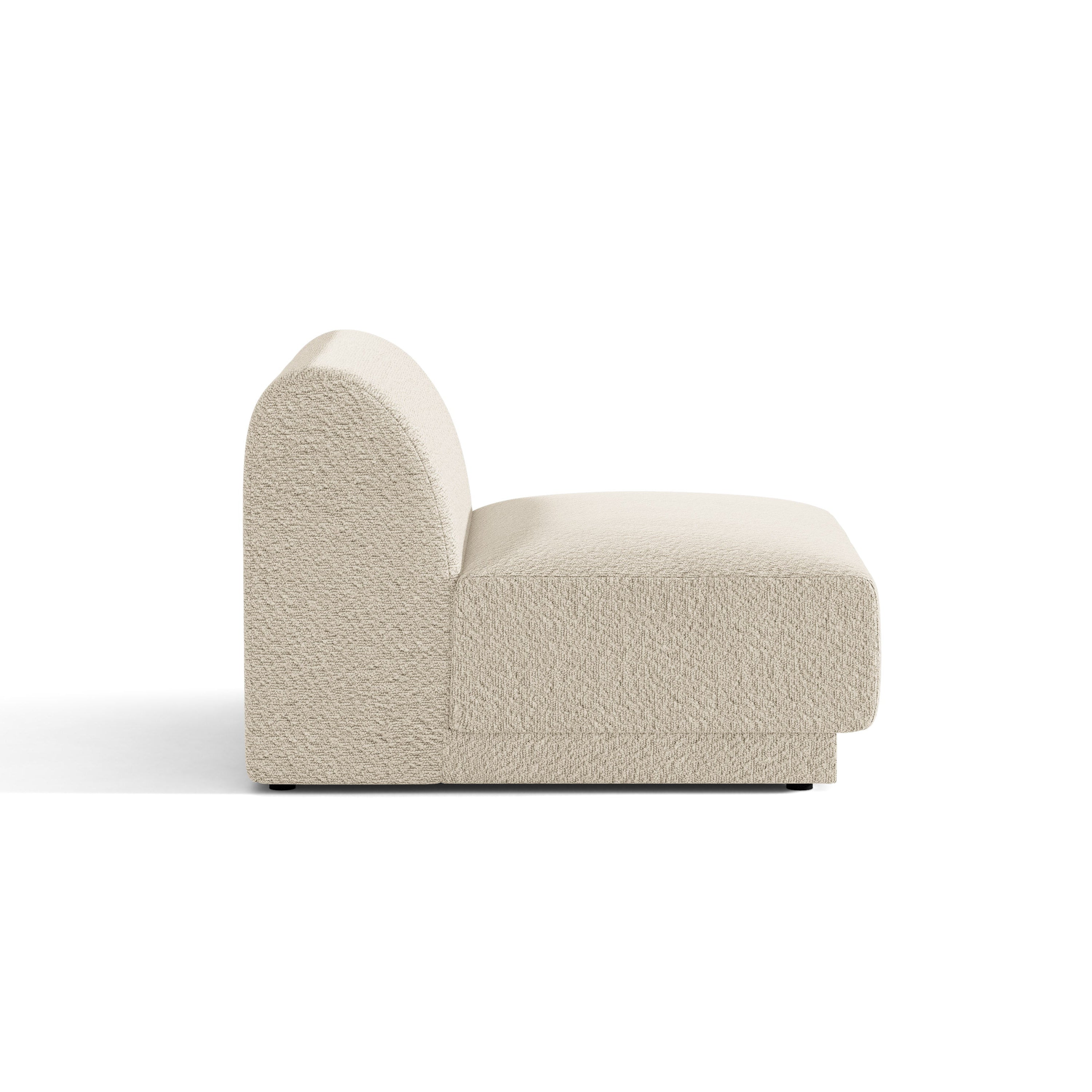 Fotel / moduł MILEY beżowy boucle – tkanina bouclé