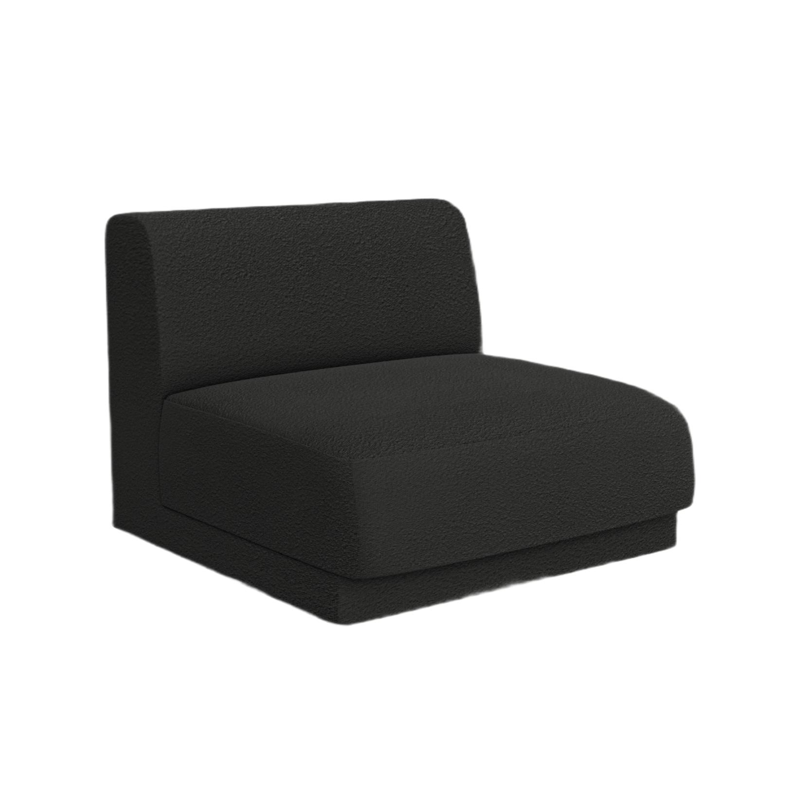 Armchair / module MILEY black boucle