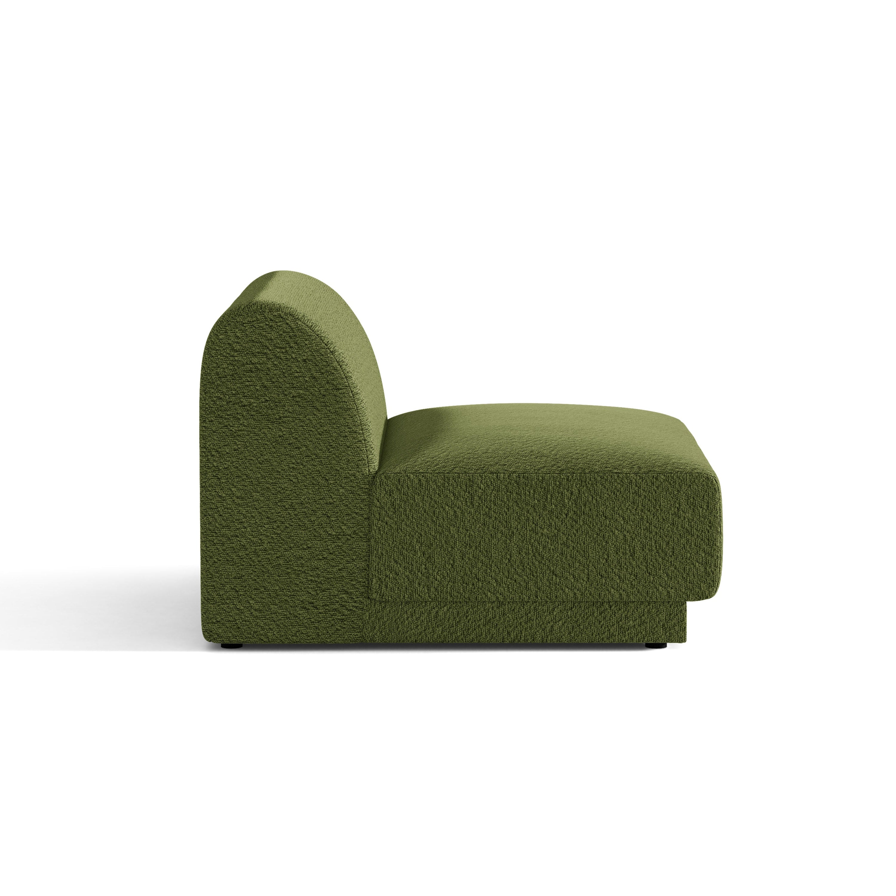 Fotel / moduł MILEY zielony boucle – tkanina bouclé