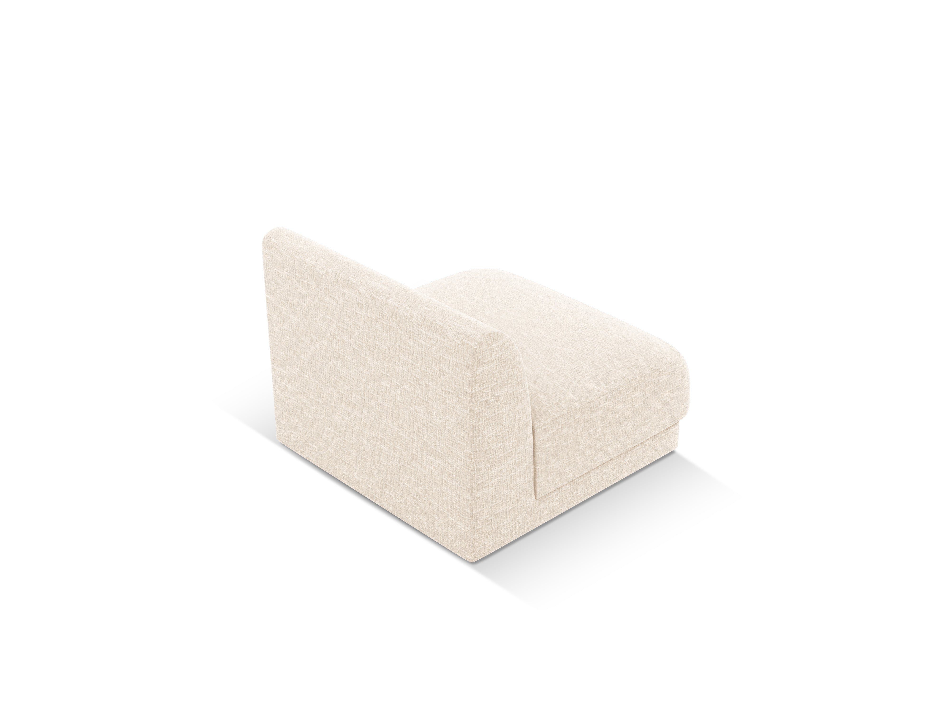 Armchair / module MILEY light beige silky chenille