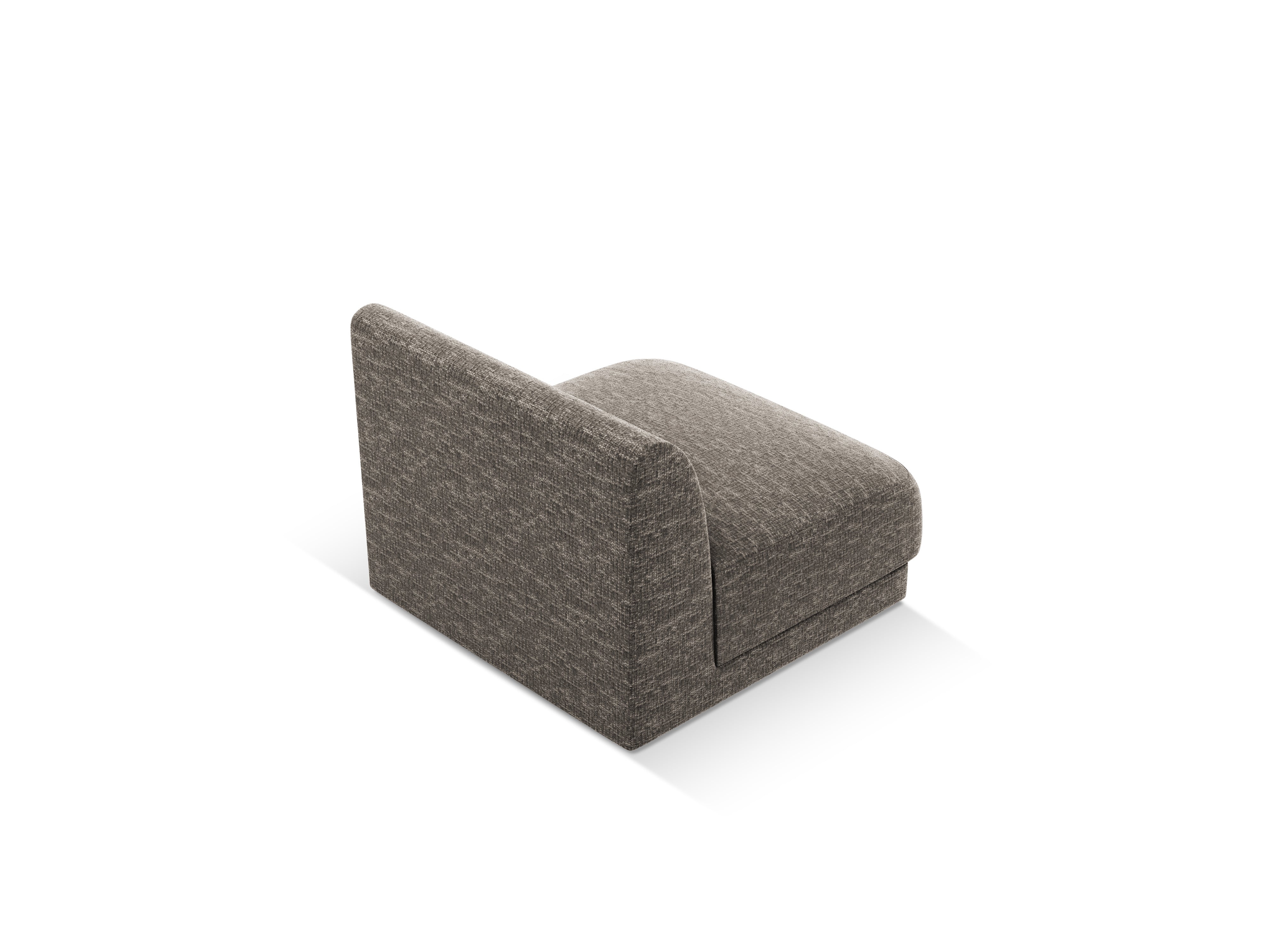 Armchair / module MILEY gray chenille silky