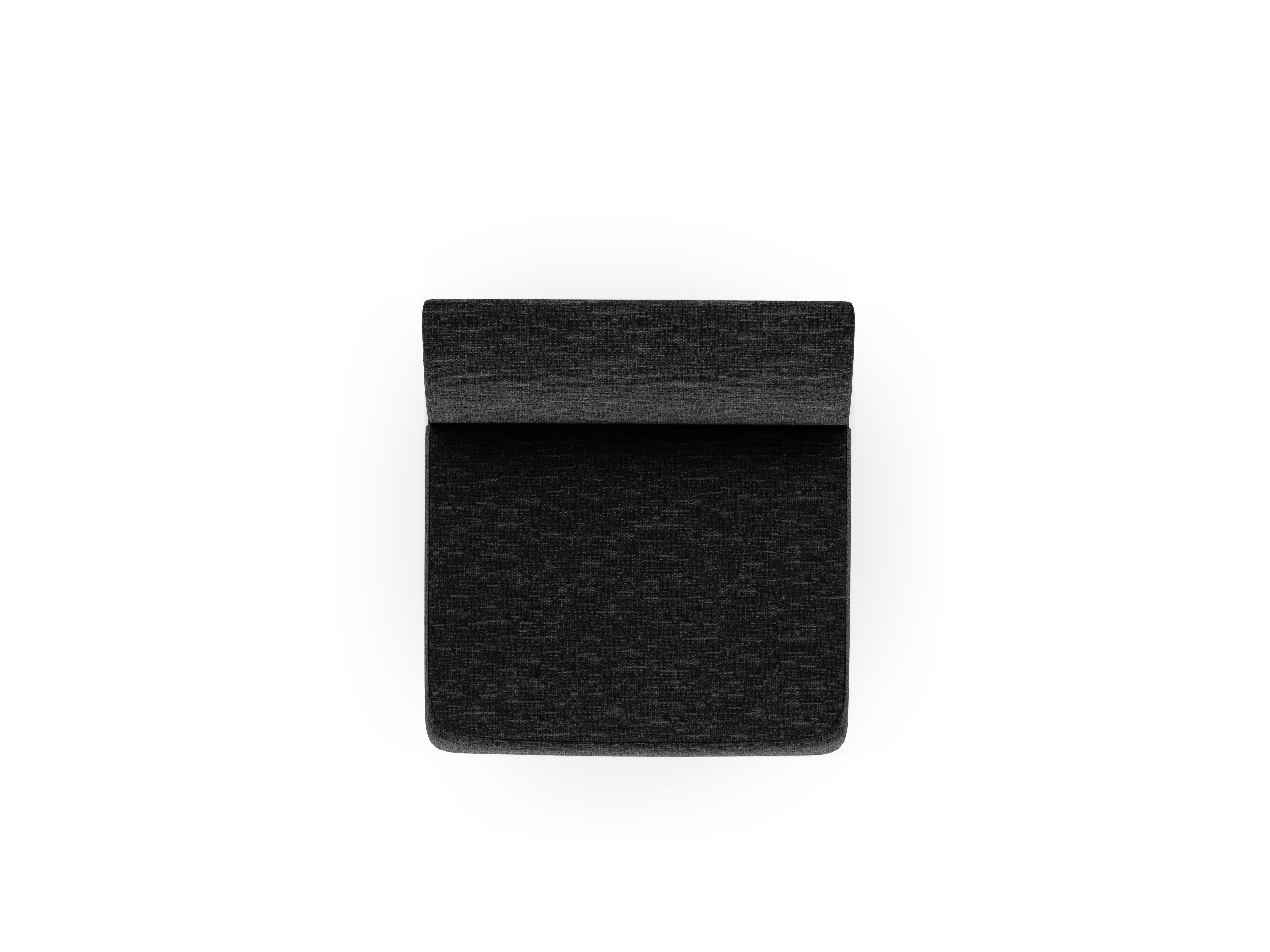 Armchair / module MILEY black chenille silky