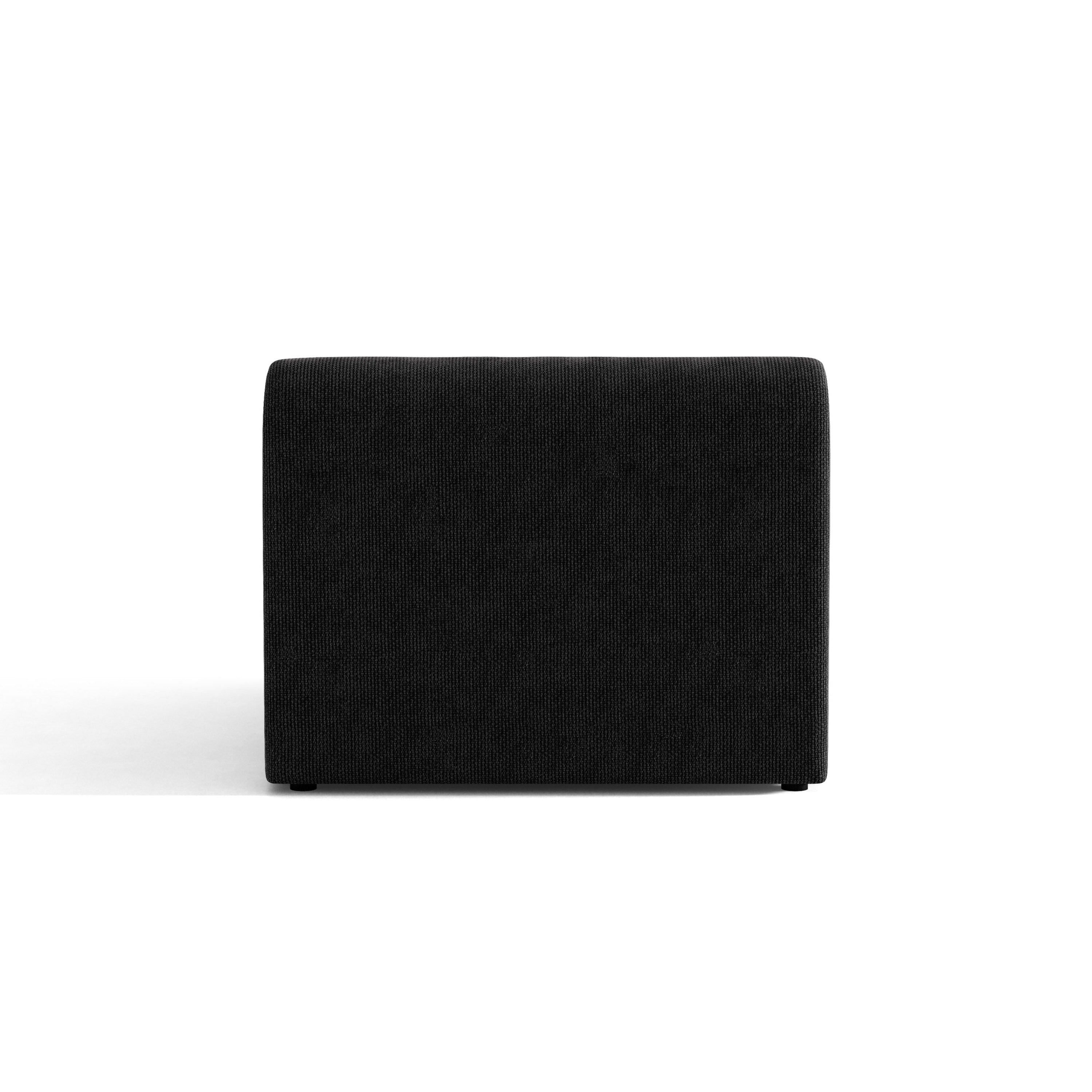 Fotel / moduł MILEY czarny szenil jedwabisty – styl minimalistyczny