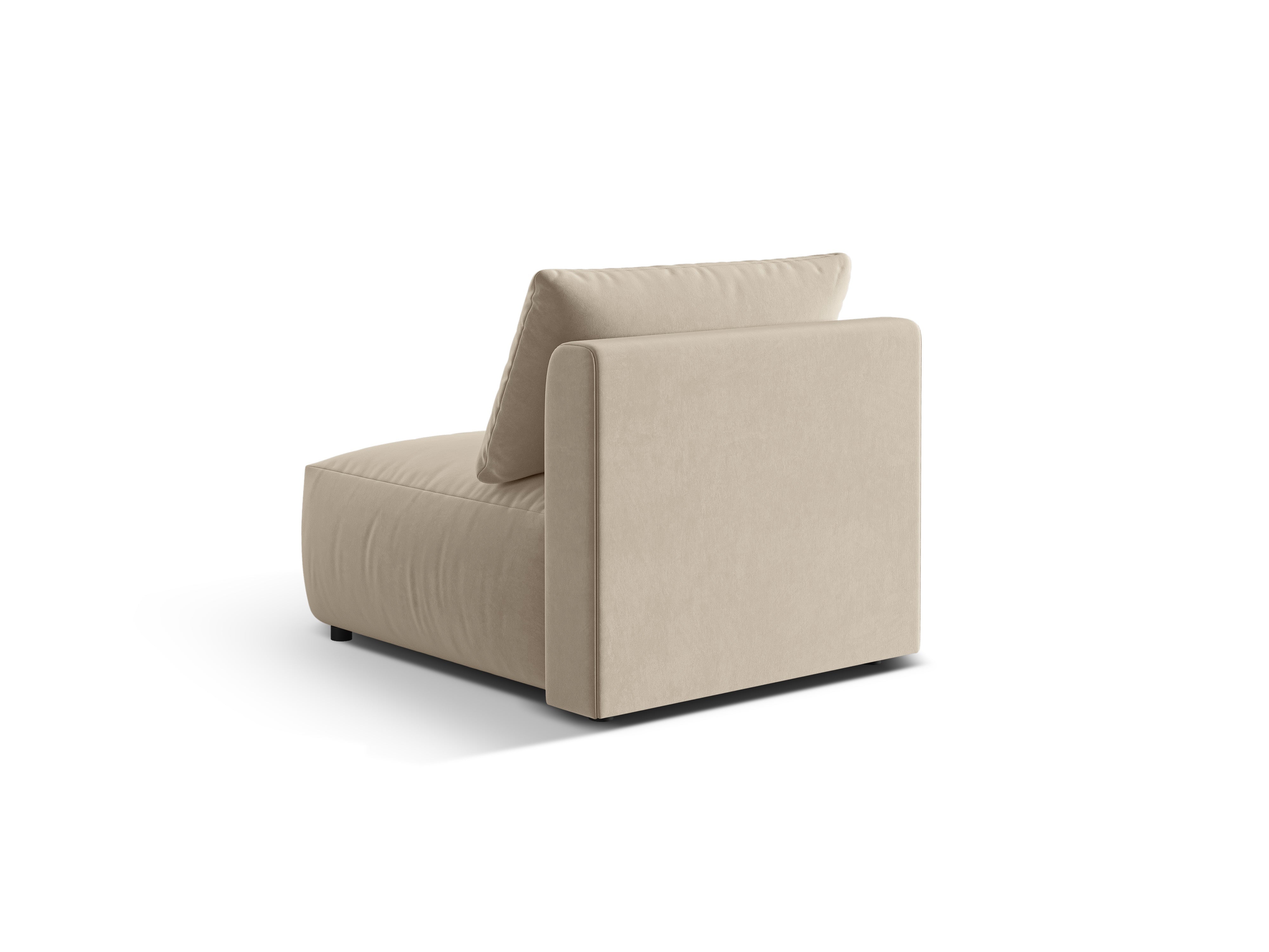 CHRIS Velvet Modular Sofa - Central Element Ecru