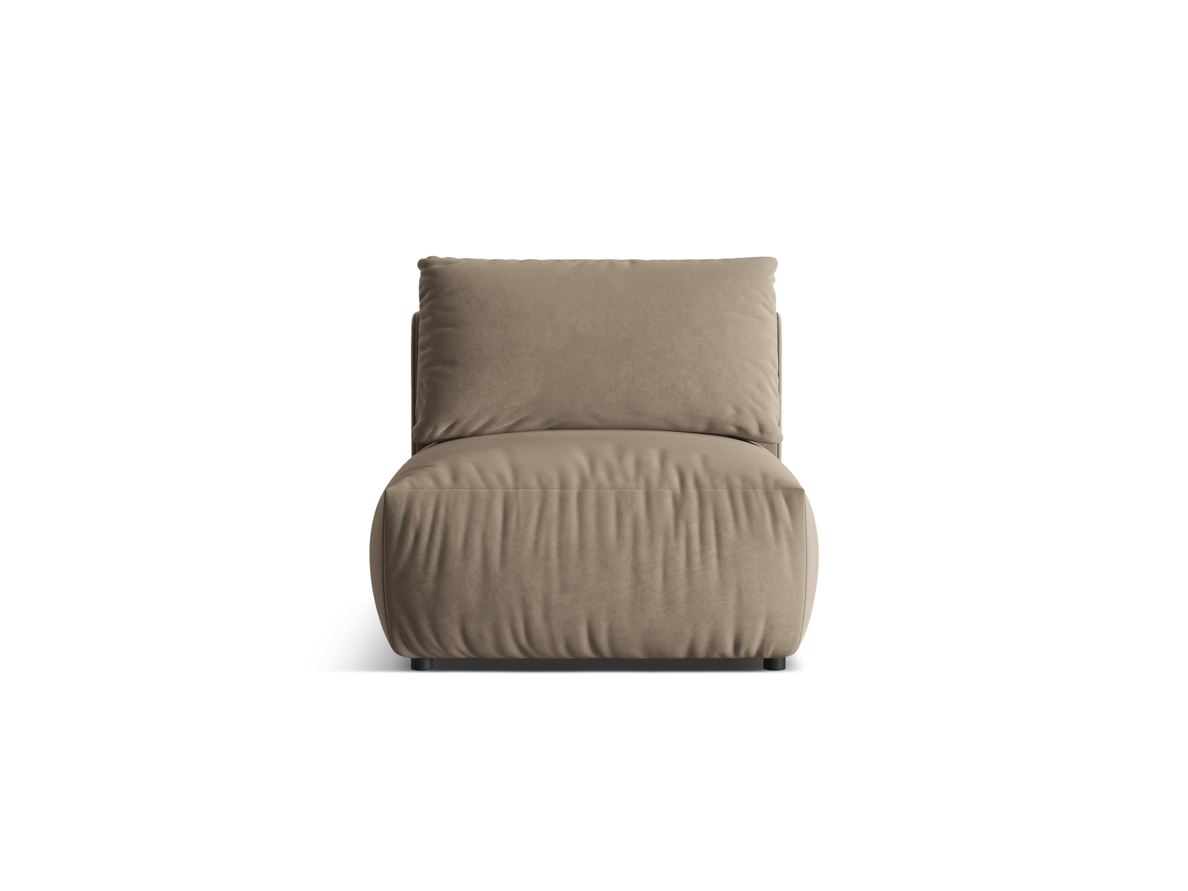 CHRIS velvet modular sofa - light brown central element