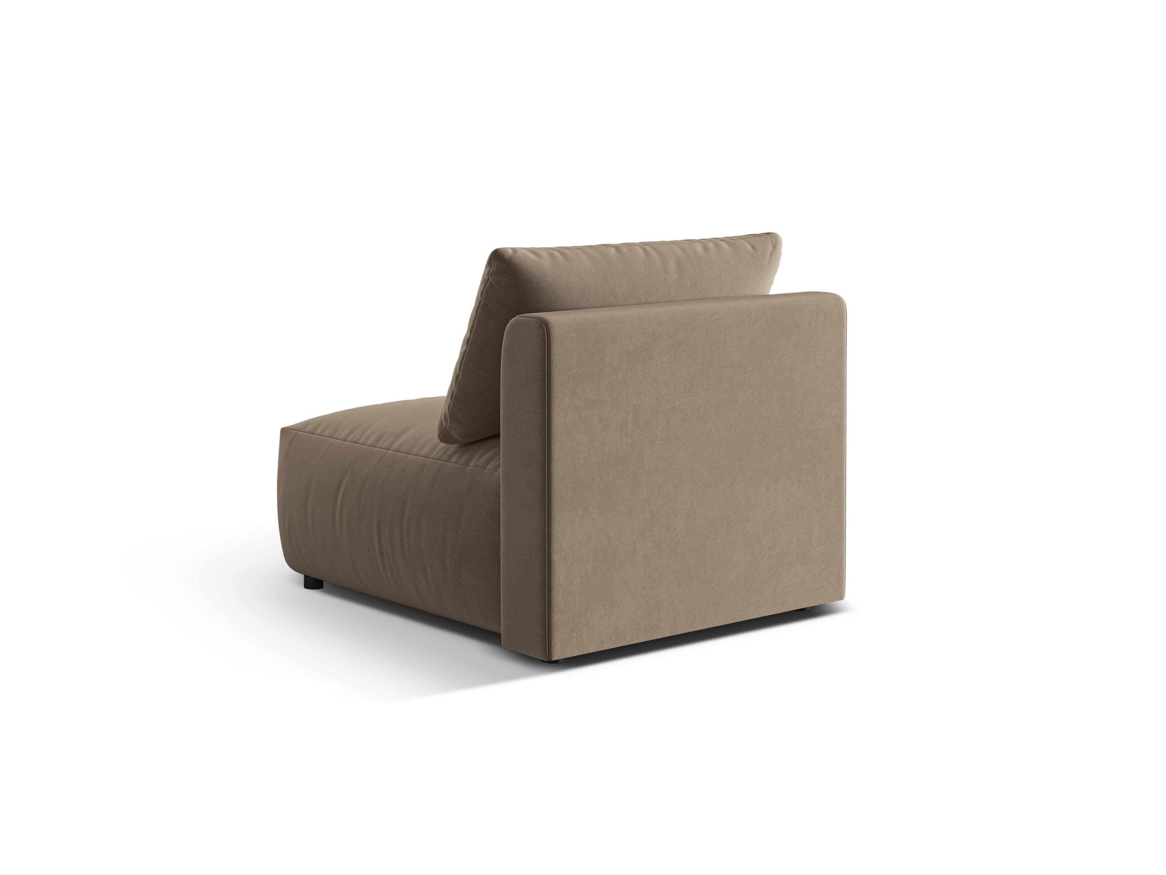 CHRIS velvet modular sofa - light brown central element