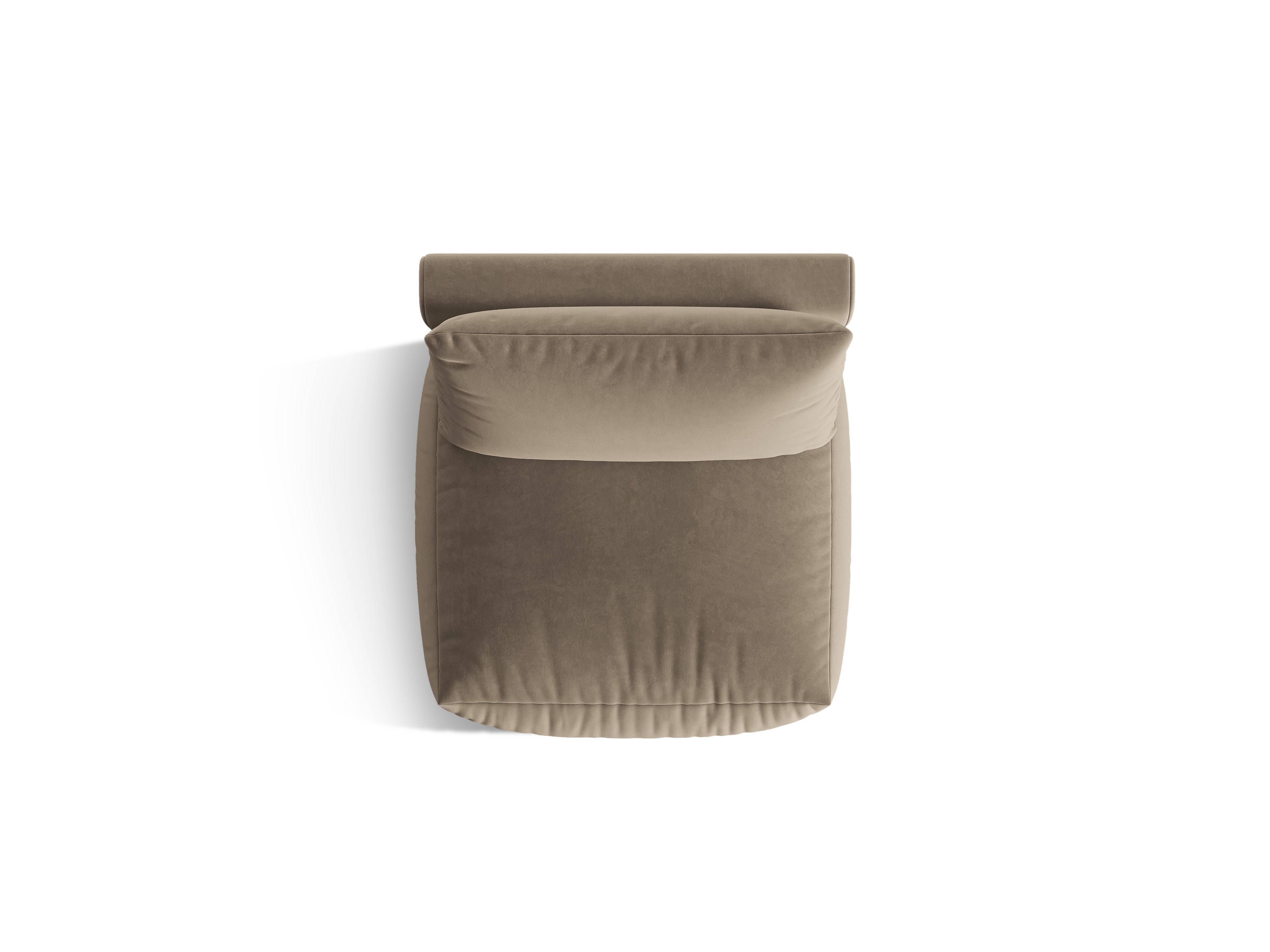 CHRIS velvet modular sofa - light brown central element