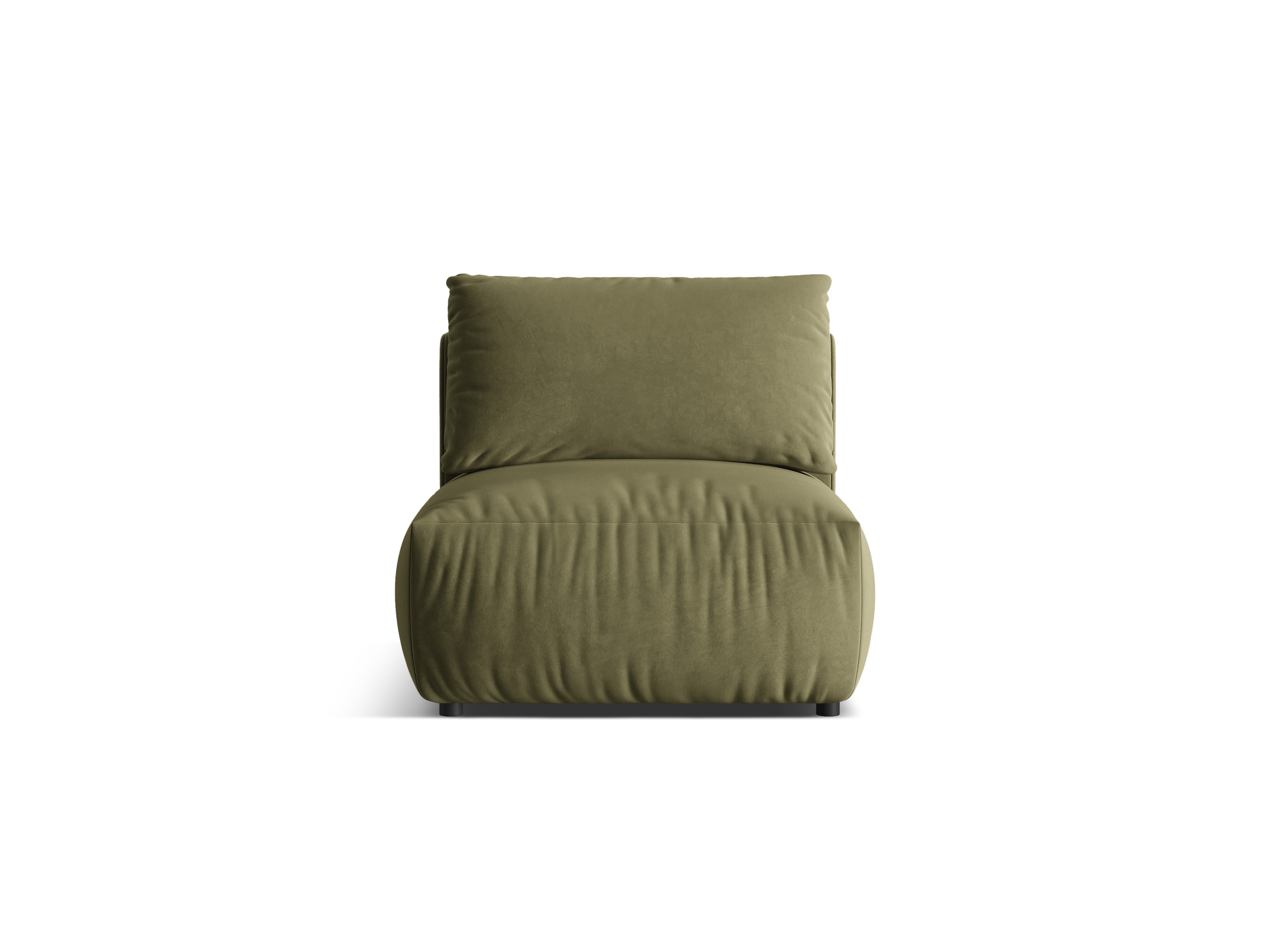 CHRIS Velvet Modular Sofa - Light Green Center Element