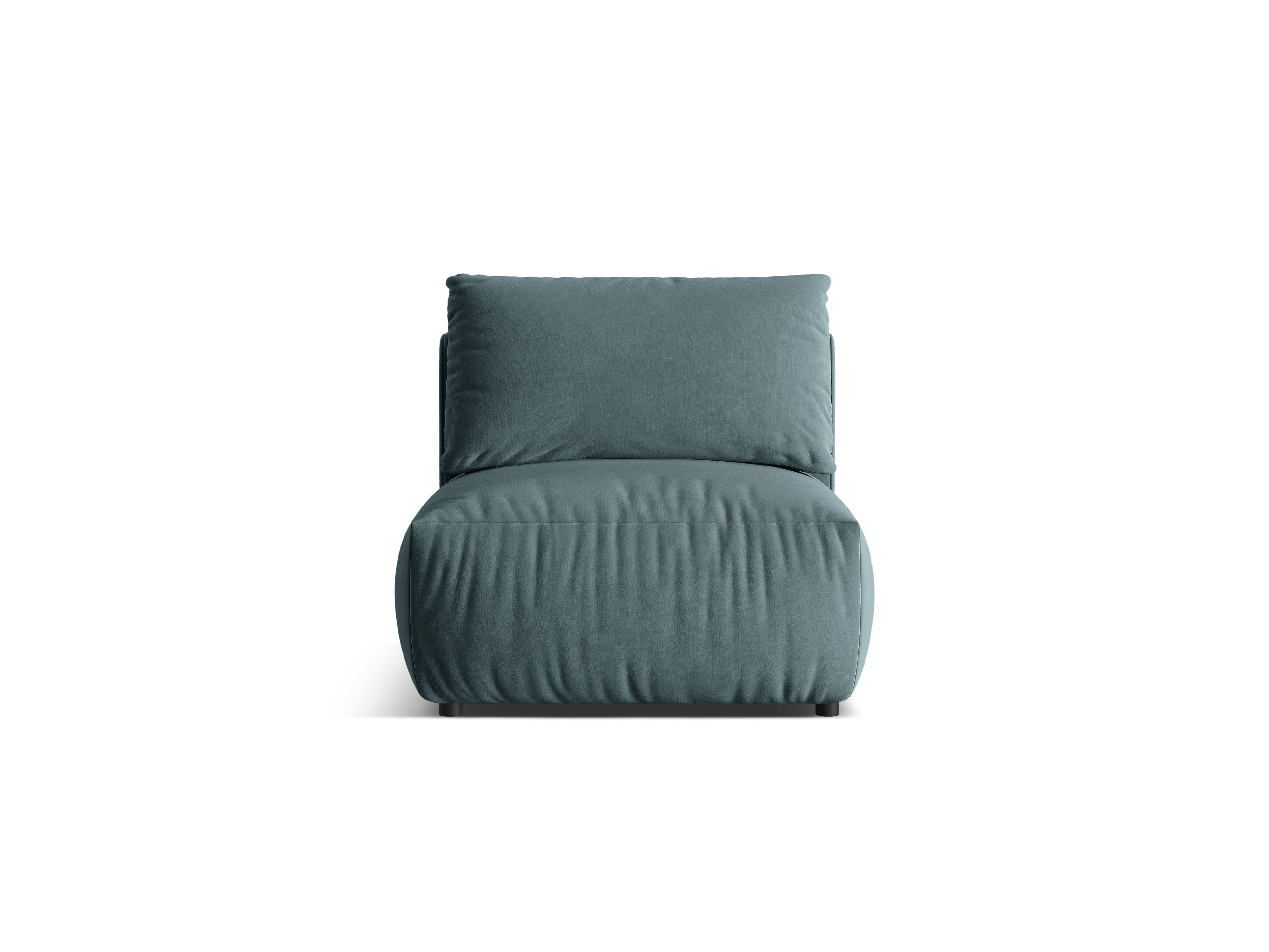 CHRIS Velvet Modular Sofa - Light Blue Center Element