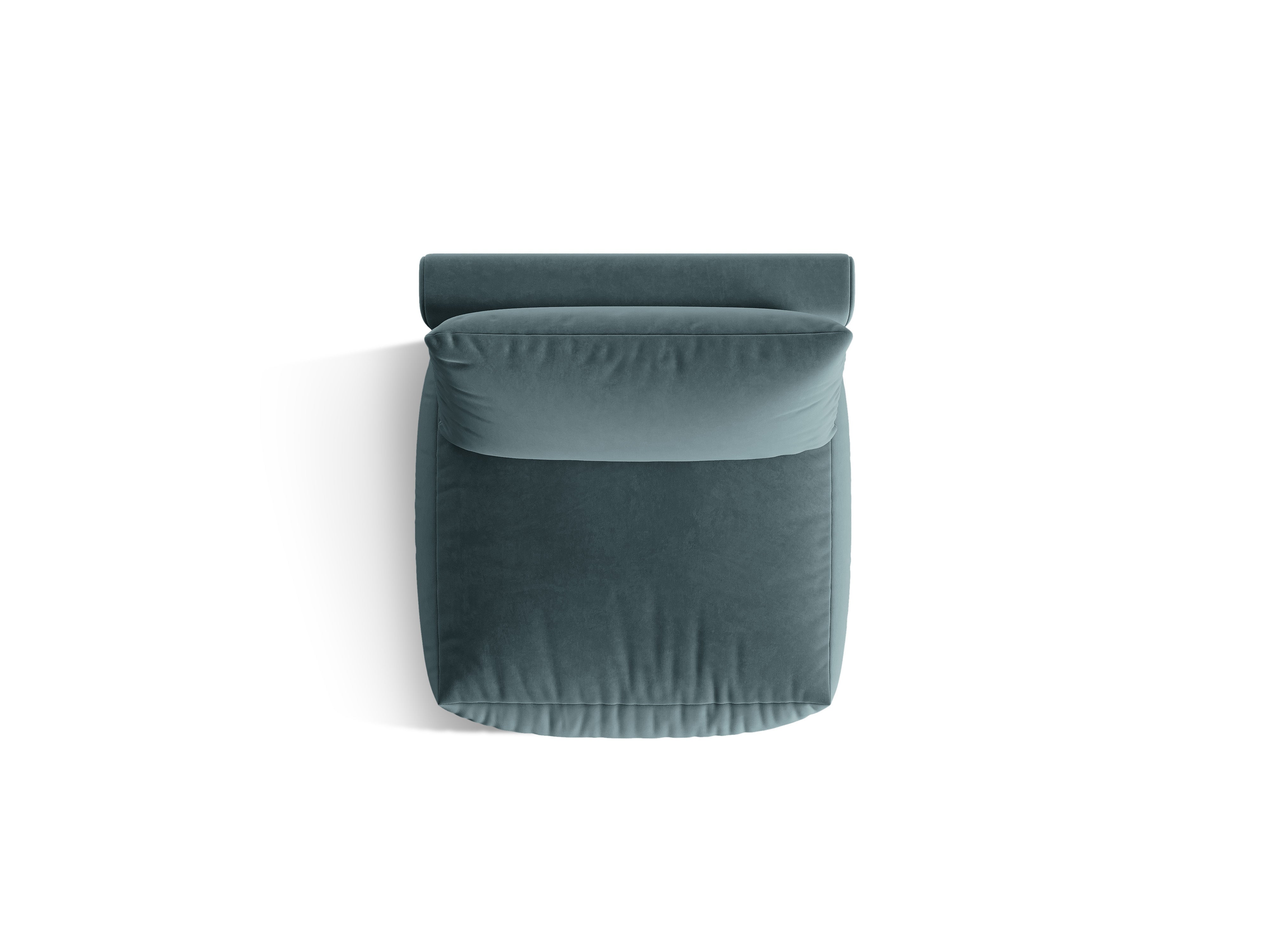 CHRIS Velvet Modular Sofa - Light Blue Center Element