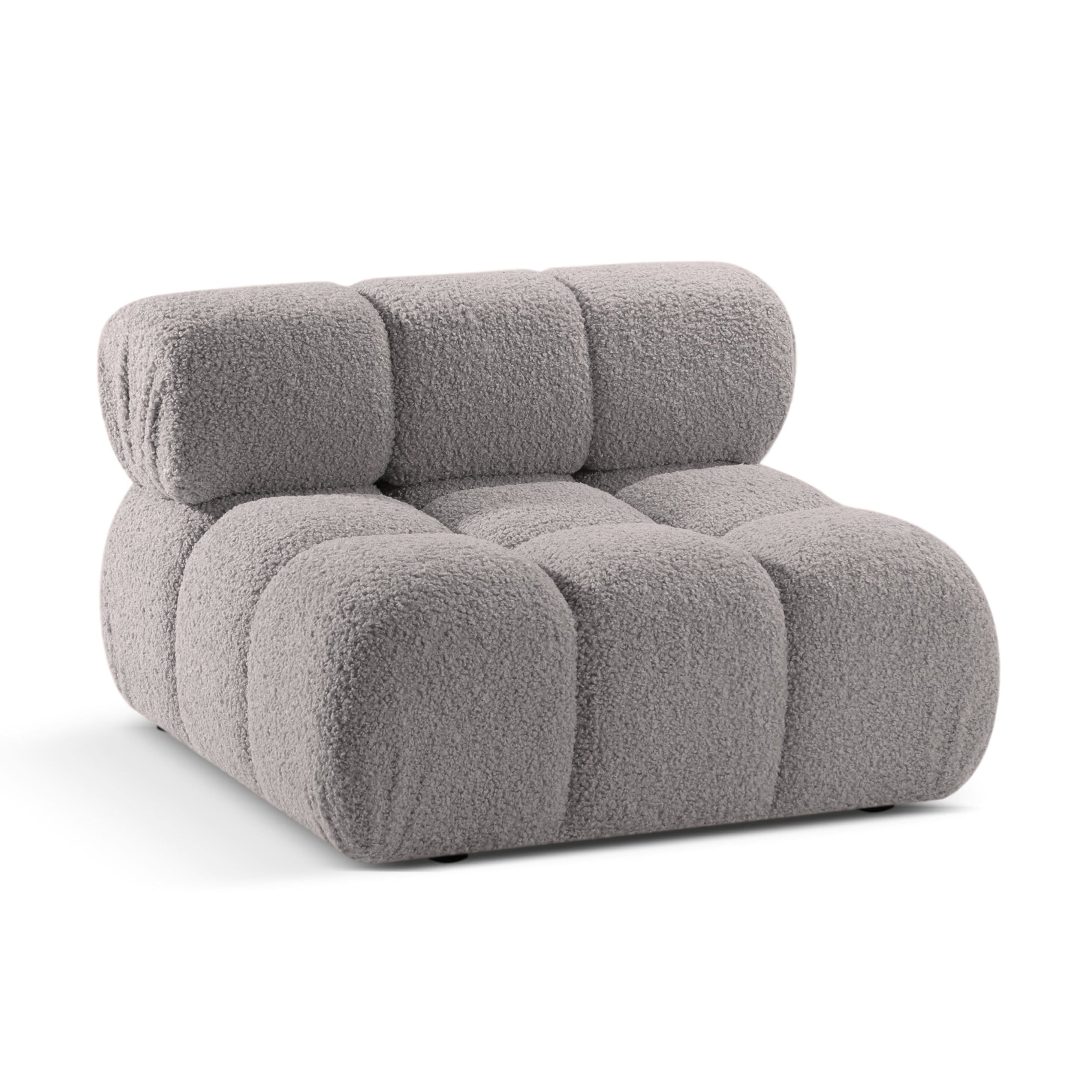 BELLIS Armchair / Module in Gray Boucle