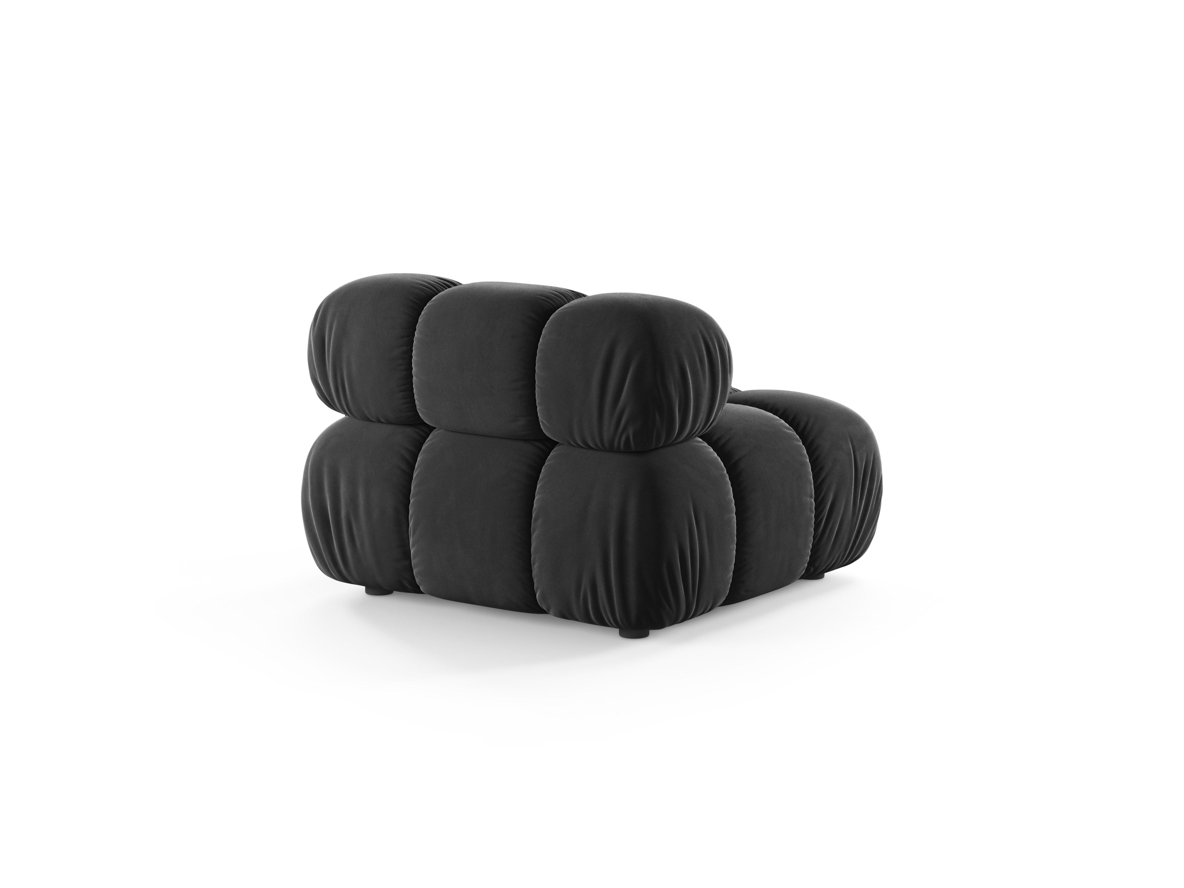 BELLIS Armchair / Module in Dark Gray Velvet
