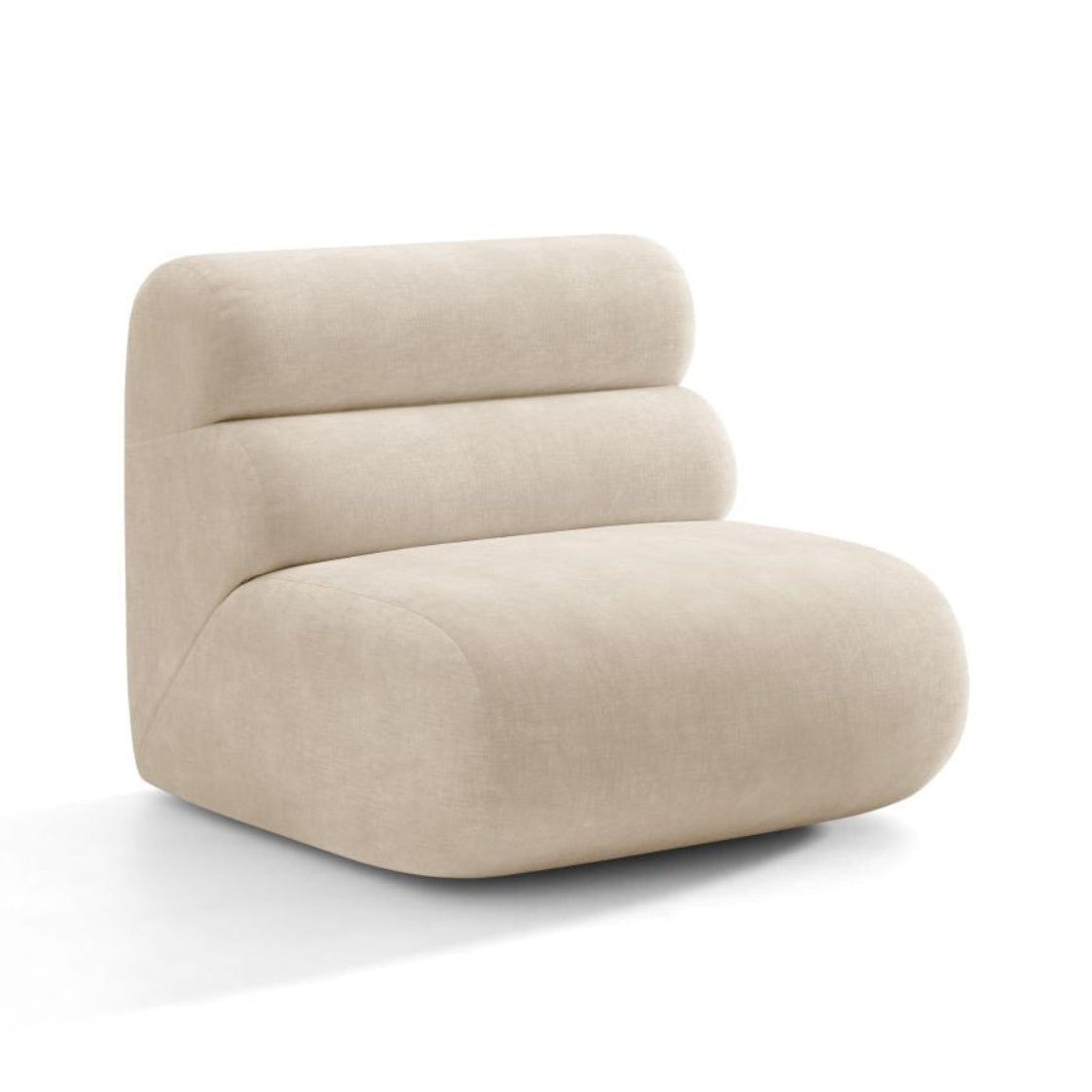 Neo Armchair / Module in Light Beige Chenille