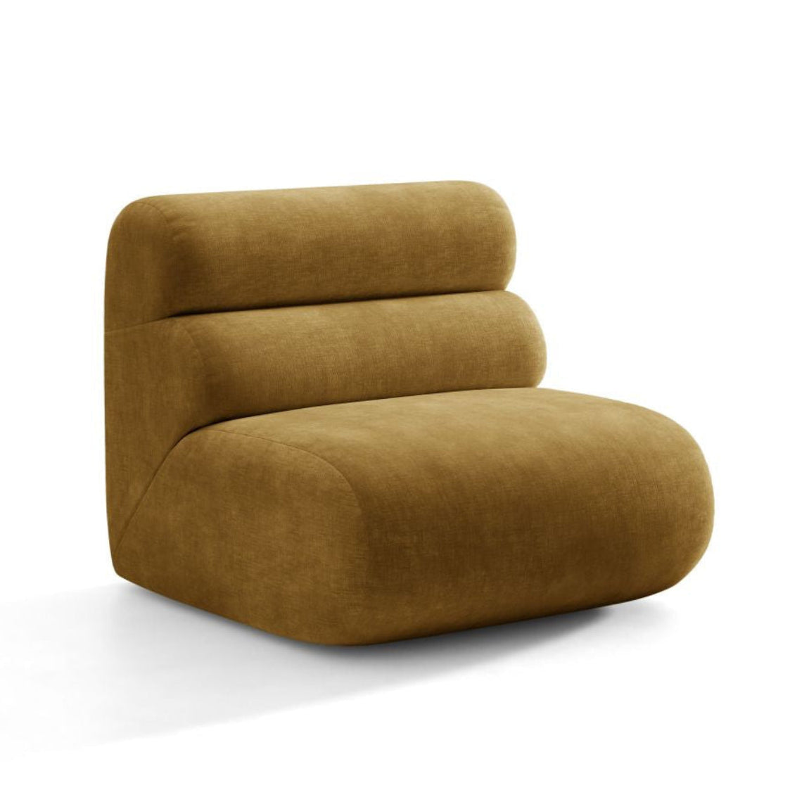 Armchair / NEO module in mustard chenille