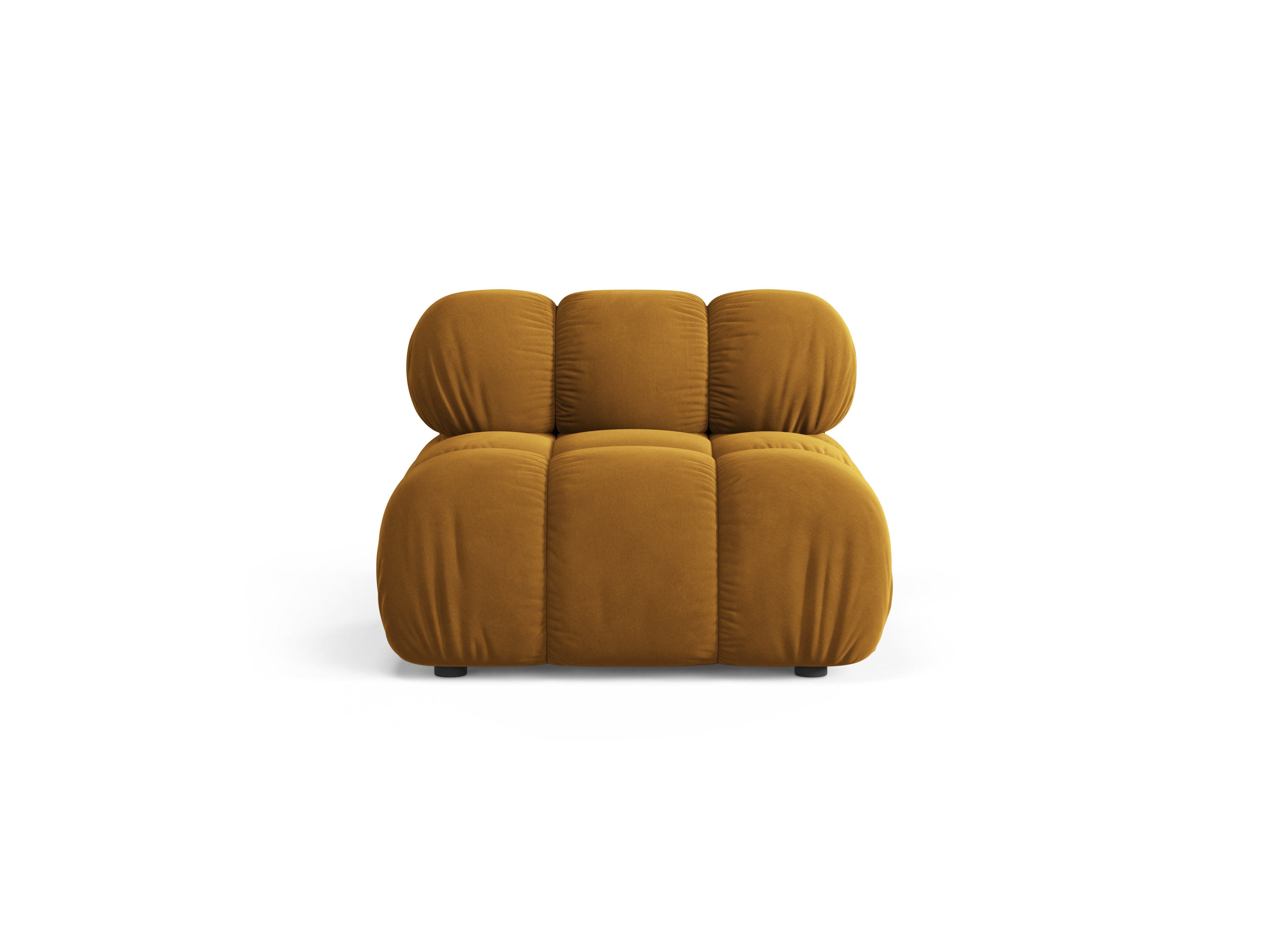 Velvet armchair / BELLIS module in mustard.