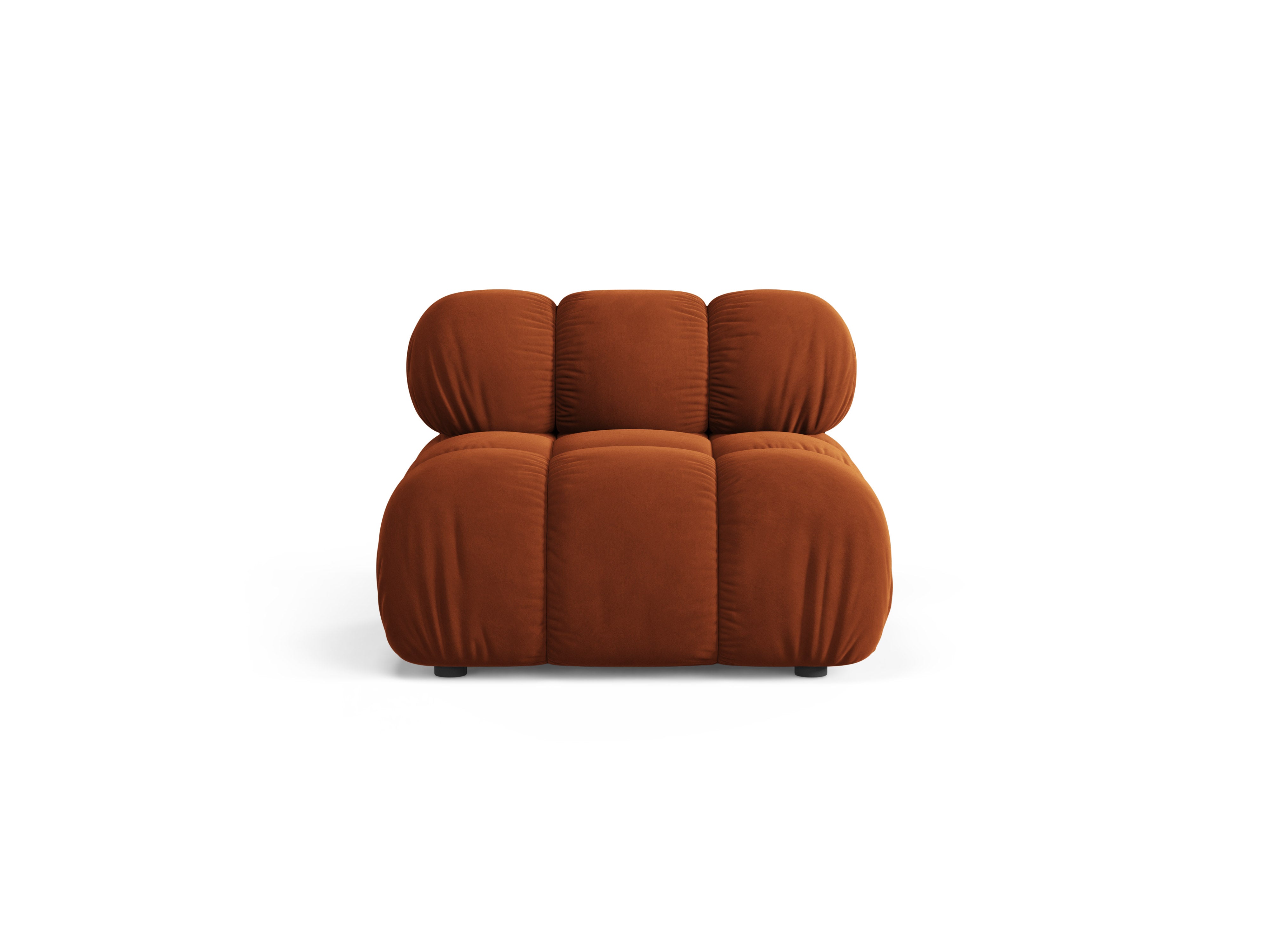 Bellis Velvet Armchair / Module in Brick Red