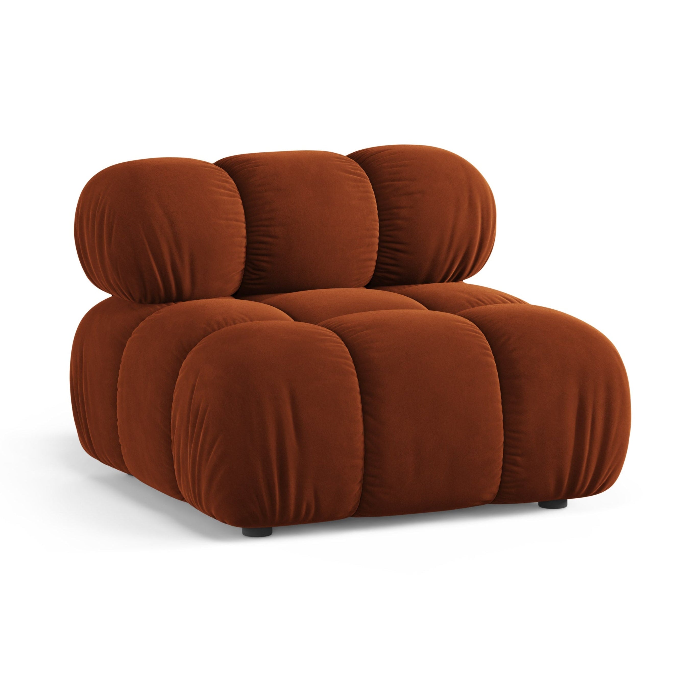 Bellis Velvet Armchair / Module in Brick Red