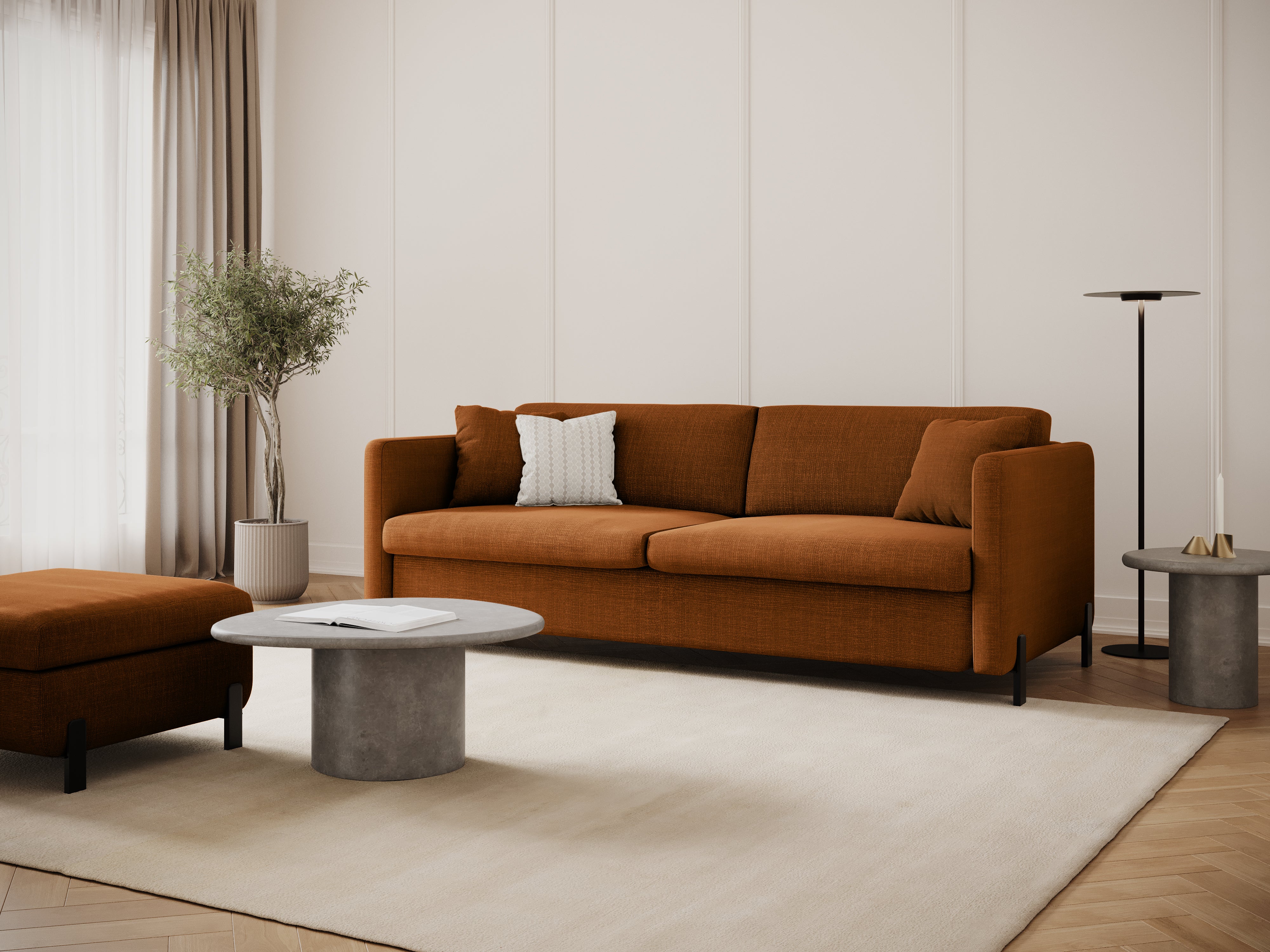 Sofa with bed function, "Gloria", 2 Seats, Brick, 182x102x80
Made in Europe