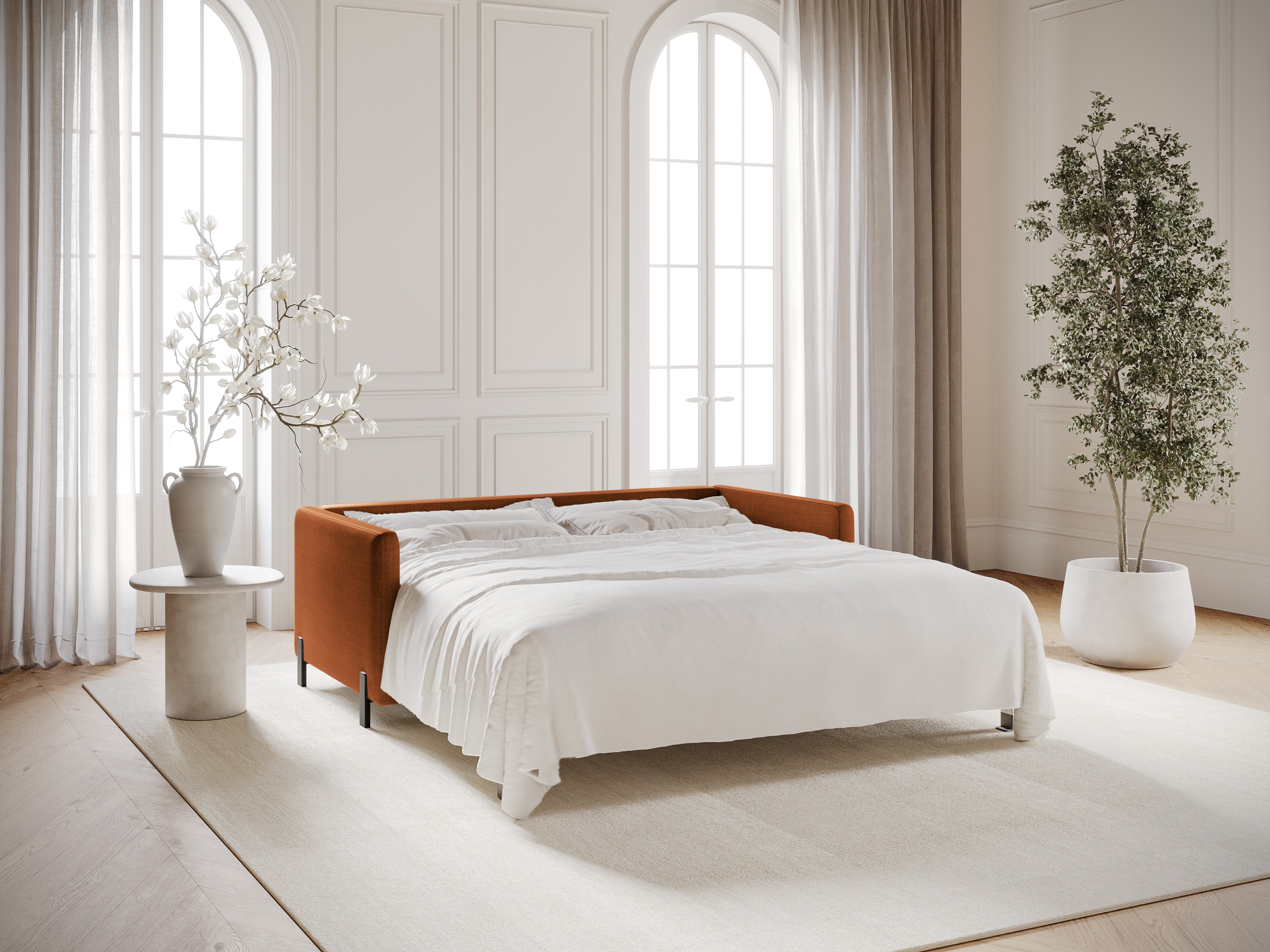 Sofa with bed function, "Gloria", 2 Seats, Brick, 182x102x80
Made in Europe