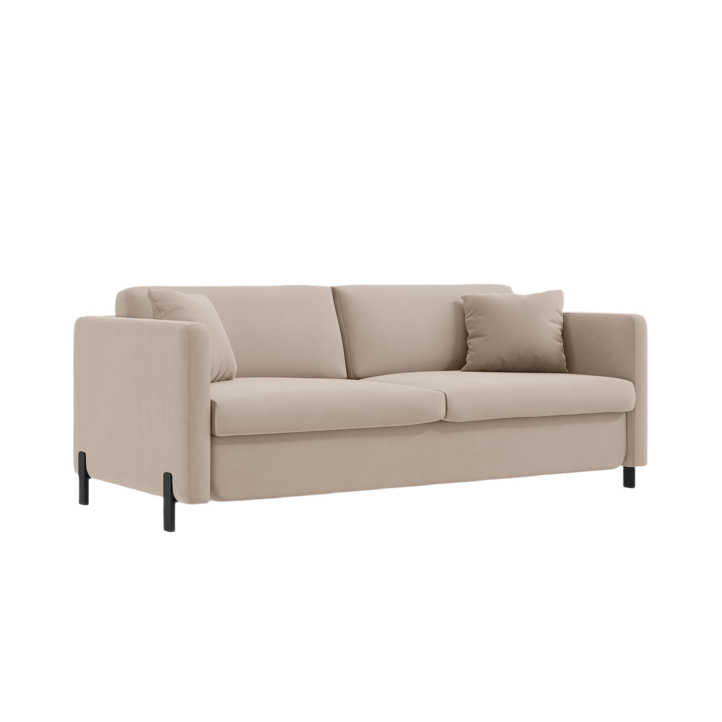 Samtsofa mit Bettfunktion, "Gloria", 2 Sitze, Beige, 182x102x80
In Europa gemacht