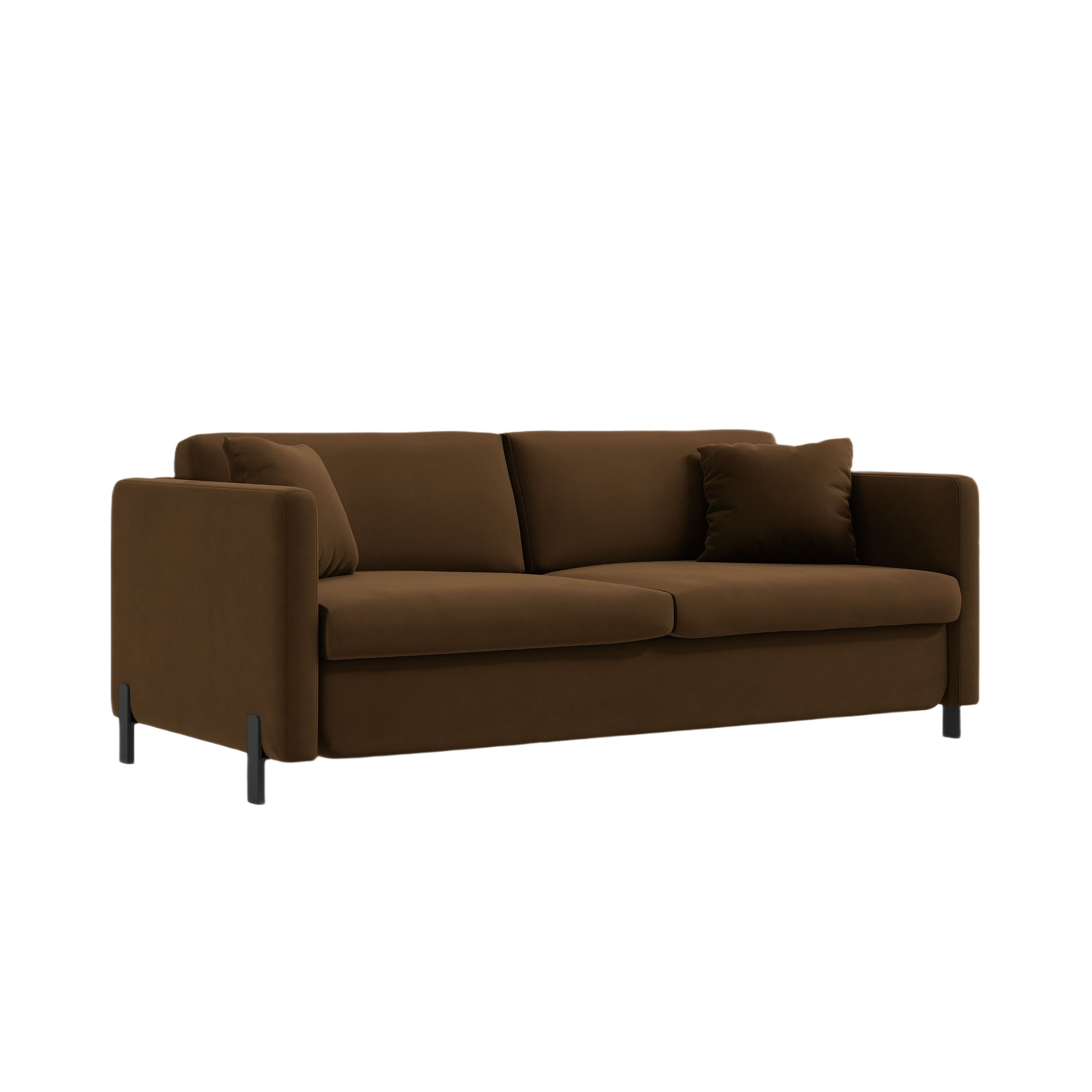 Samtsofa mit Bettfunktion, "Gloria", 2 Sitze, Schokolade, 182x102x80
In Europa gemacht